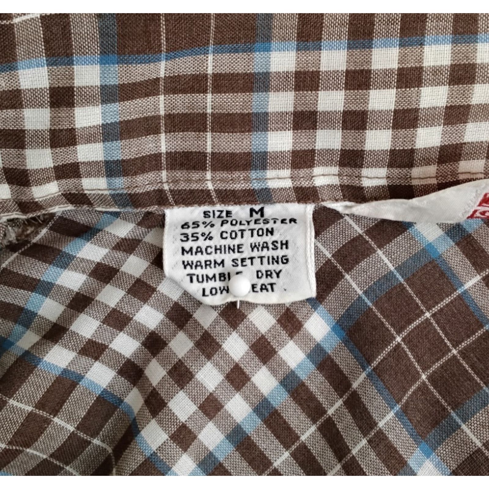 Levi's Levi's Panatella Shirt Men's M Brown/Blue Vintage 70s Big E Size US M / EU 48-50 / 2 - 7 Thumbnail