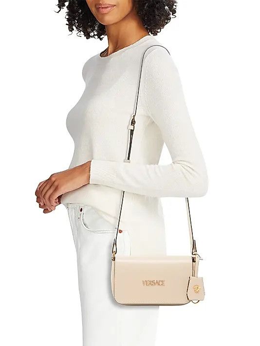Versace os11x0326 Size: OS / Tag Mini Leather Shoulder Bag in Cream Size ONE SIZE - 2 Thumbnail