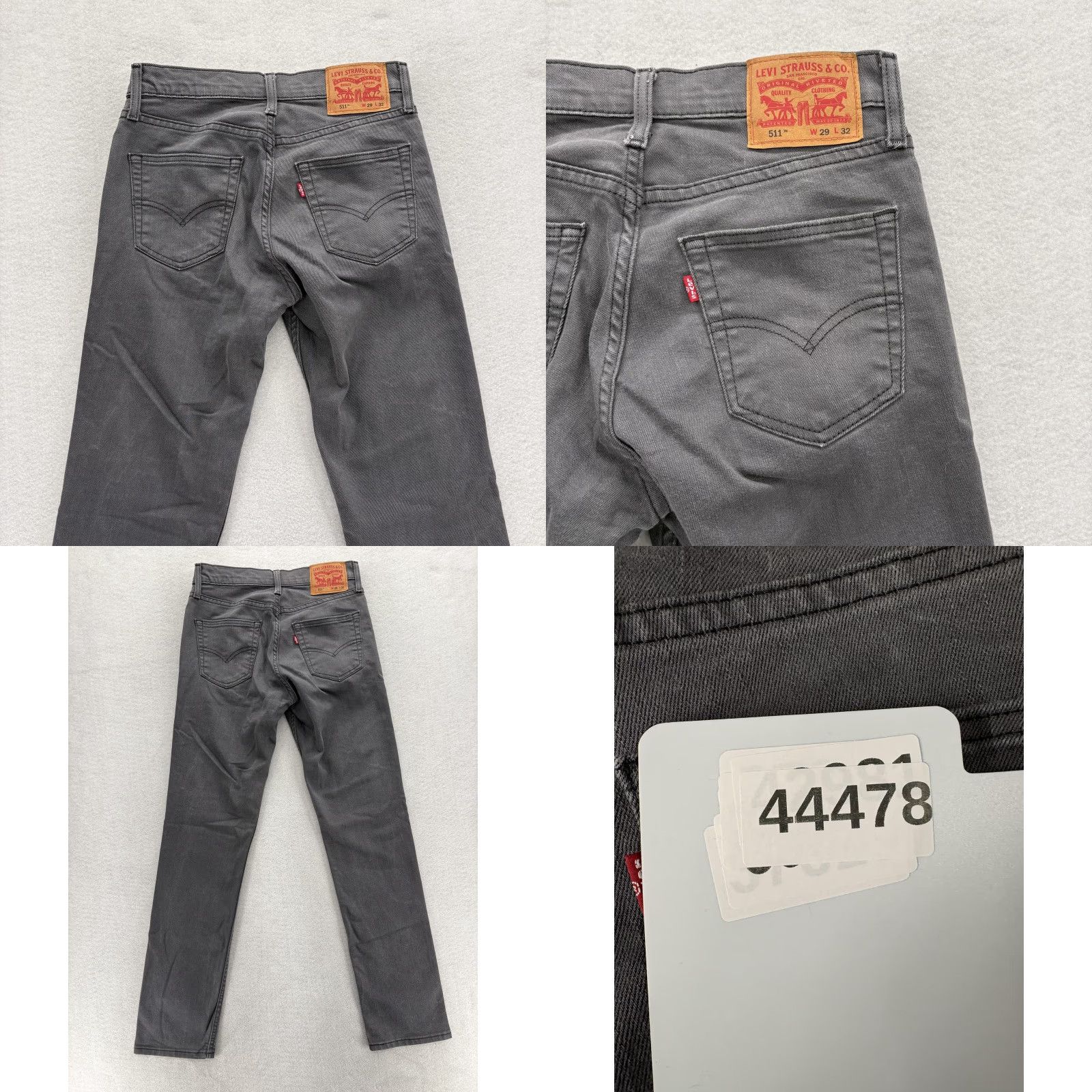 Levi's Levi's 511 Jeans Mens Slim Fit Straight Leg 29x32 Gray Stretch Denim Medium Wash Denim Zip Levi's 511 Mens Boys? Size US 29 - 9 Thumbnail