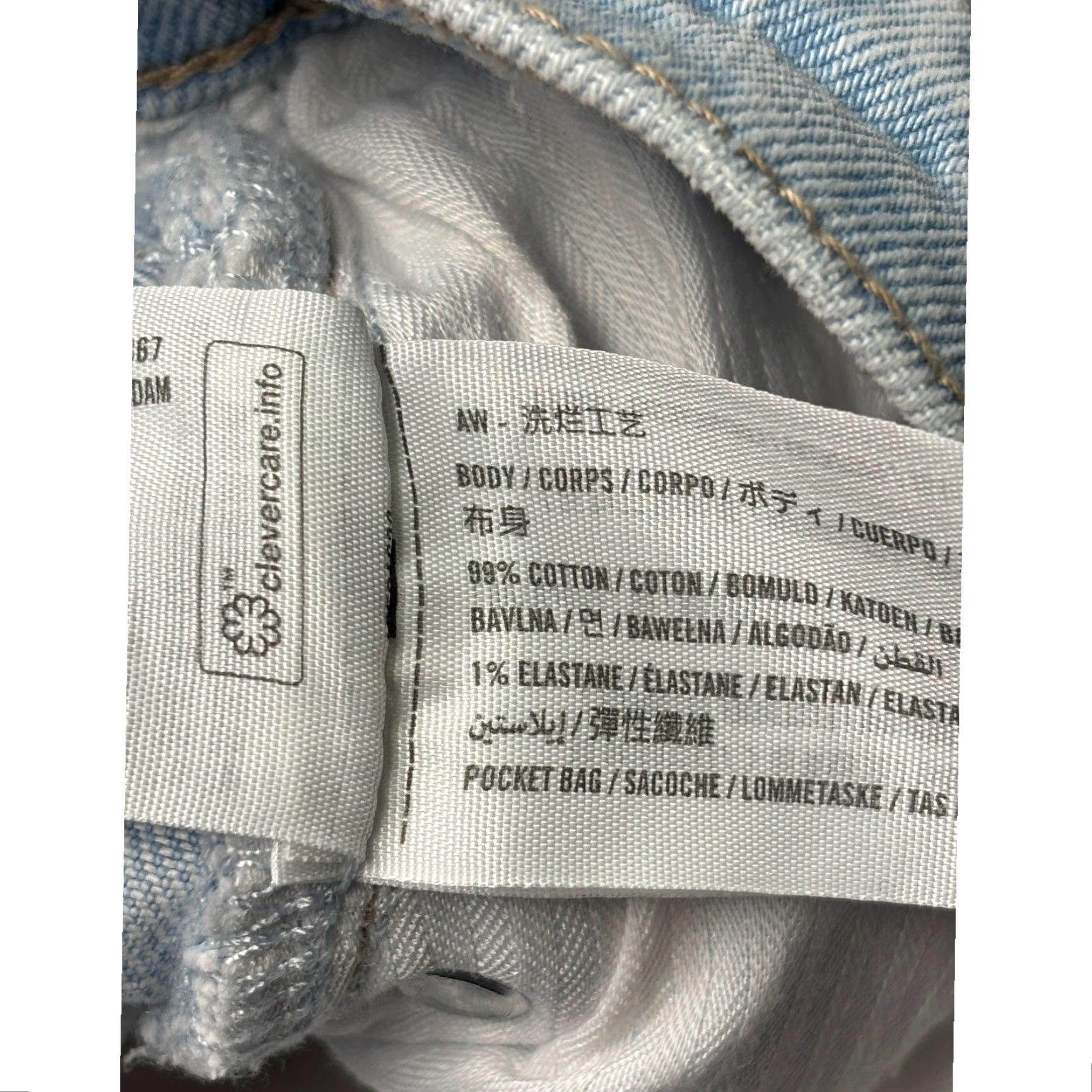 Abercrombie & Fitch Abercrombie & Fitch Curve Love 90s Straight Mid Rise Jeans Light Wash 34x30 Women Denim 5-Pocket Stretch (Blue) Updated Tapered? Size 24" / US 00 / IT 34 - 6 Thumbnail