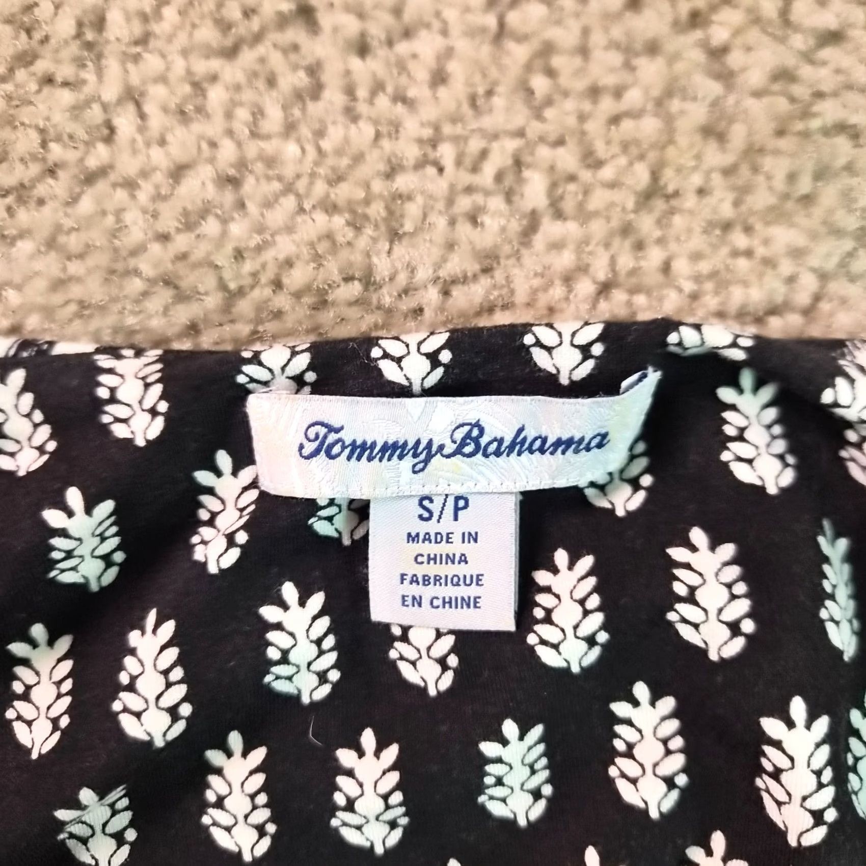 Tommy Bahama VINTAGE Tommy Bahama Maxi Dress Size S Black White Geometric Print Stretch G167 Size S / US 4 / IT 40 - 5 Thumbnail