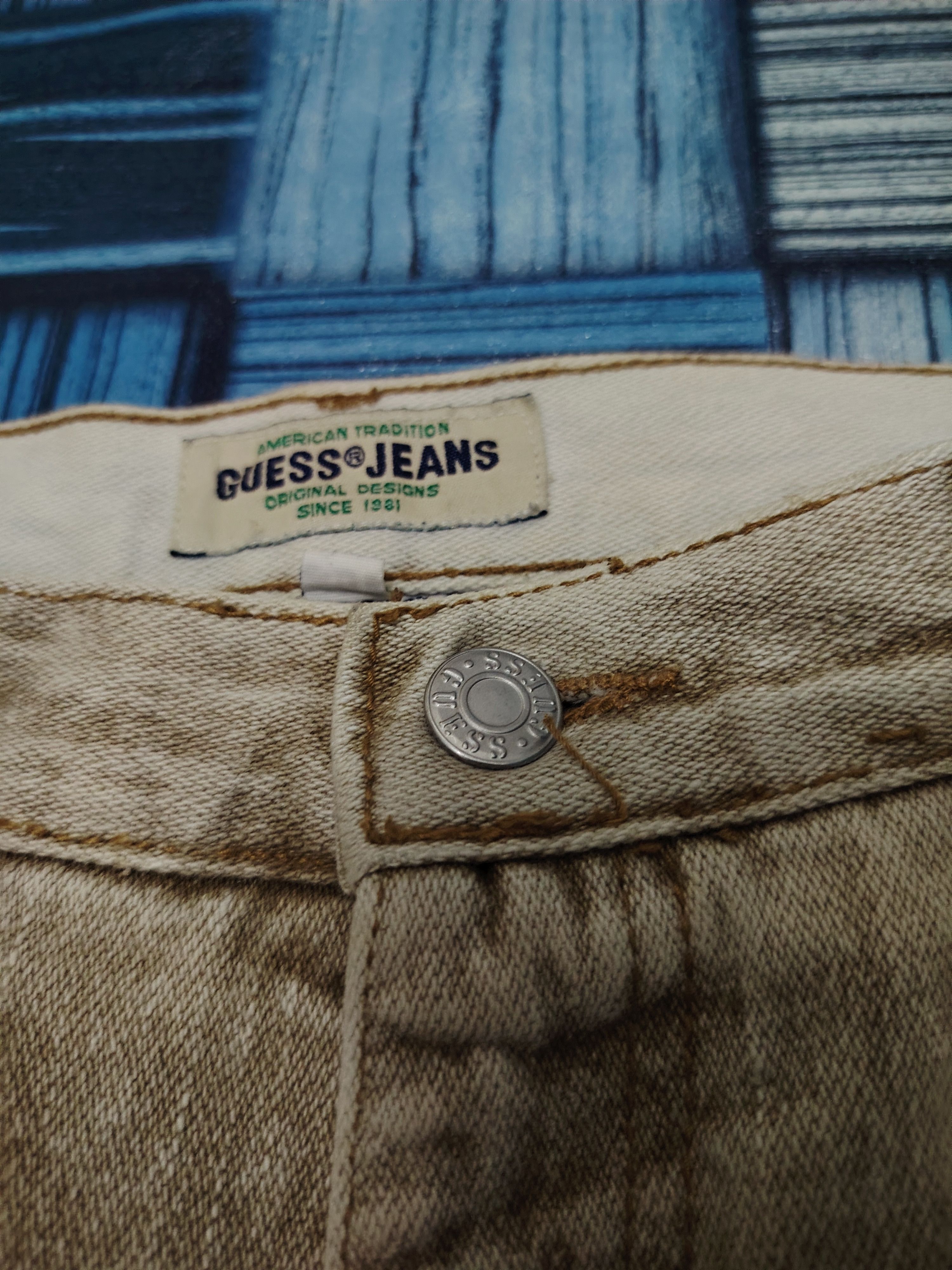 Guess Vtg 90's Guess u.s.a. Distressed Jeans Size US 33 - 8 Thumbnail