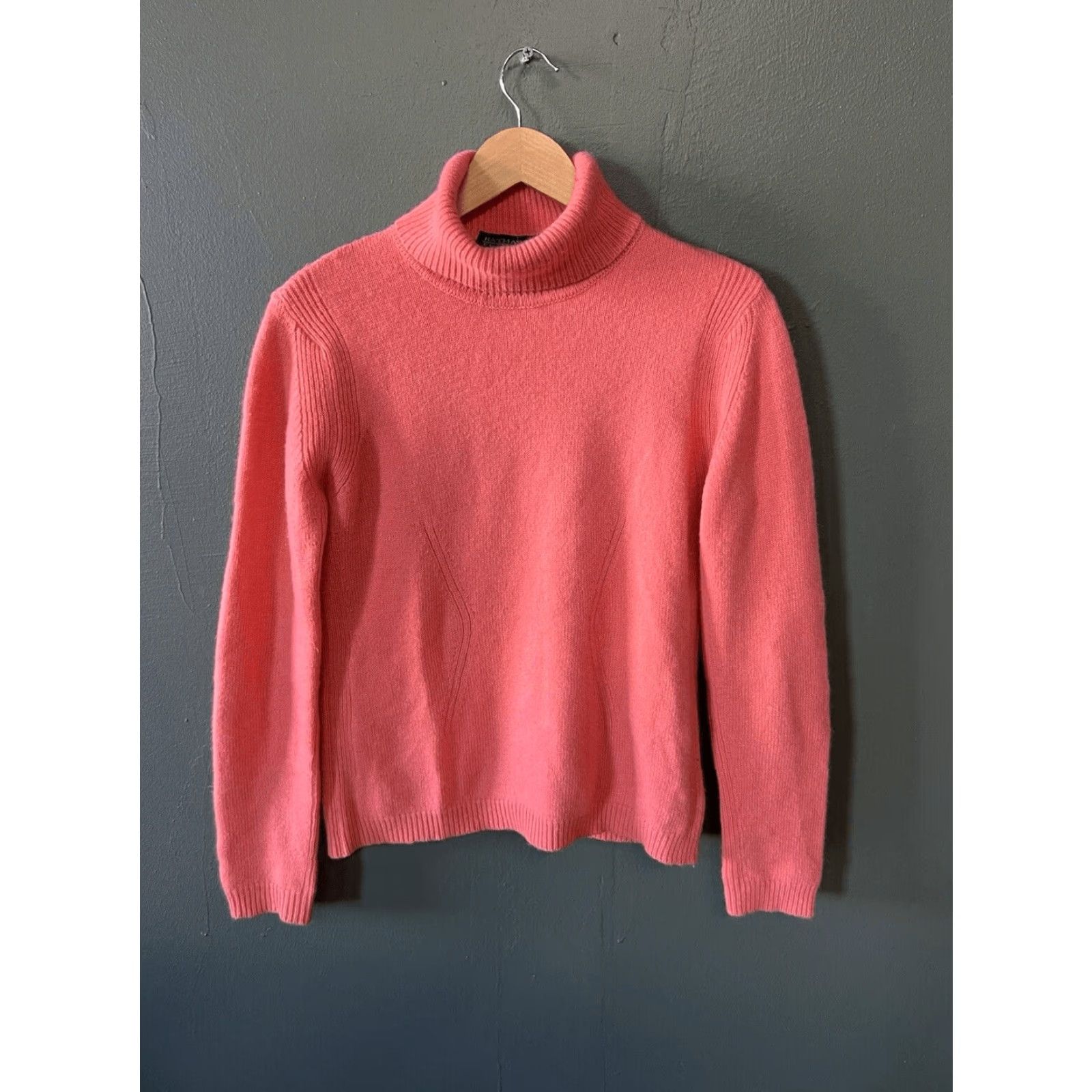 Vintage Hathaway Platinum Womens Orange Turtleneck Pullover Cashmere Sweater M Medium Orange Pullover Cashmere Sweater Womens Turtleneck Hathaway Platinum Size M / US 6-8 / IT 42-44 - 2 Thumbnail