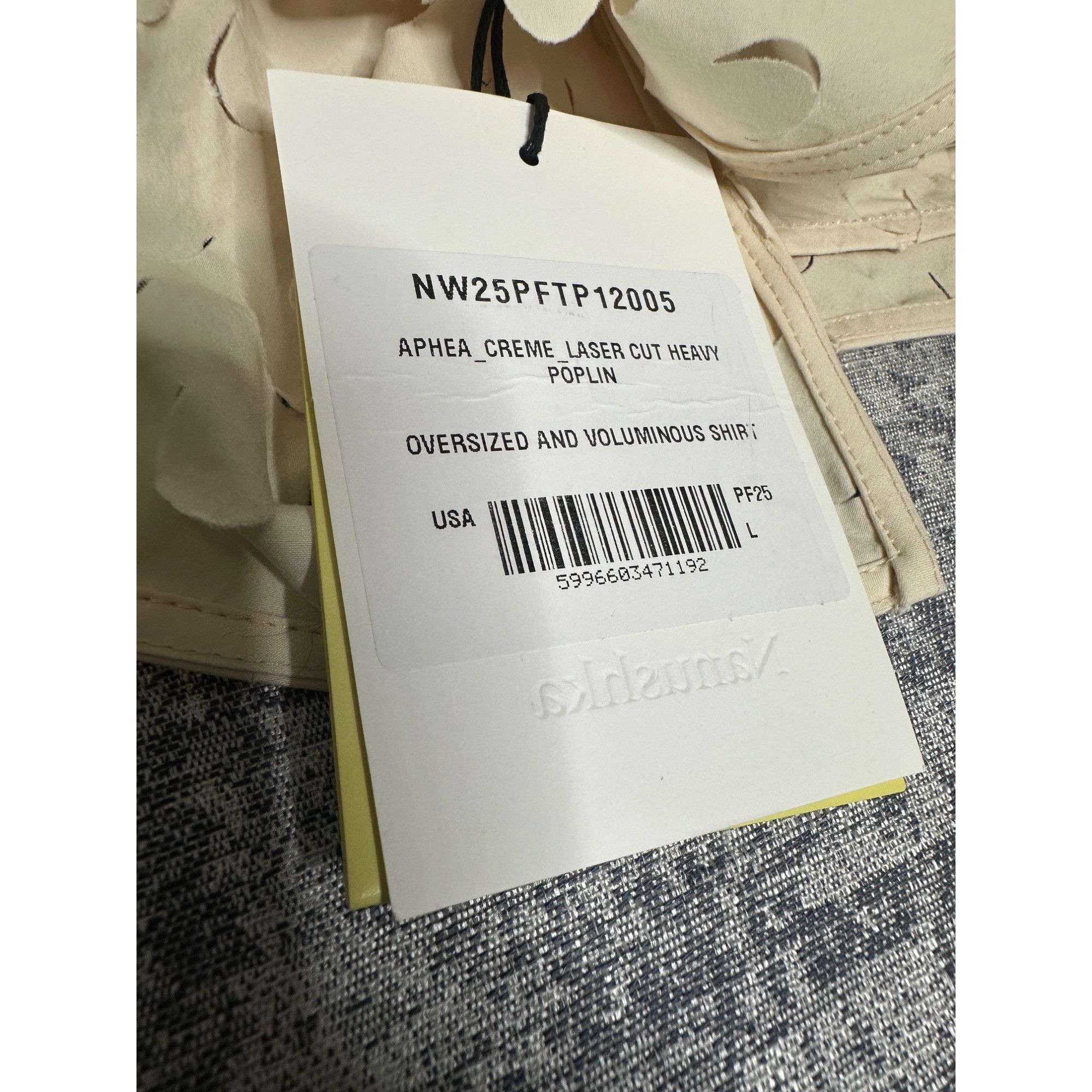 Nanushka Nanushka Aphea Laser Cut Heavy Poplin Shirt Size L / US 10 / IT 46 - 7 Thumbnail