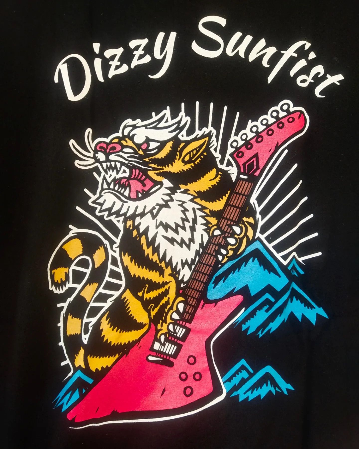 Band Tees Dizzy Sunfist Tiger and Guitar Art Band Tee Size US L / EU 52-54 / 3 - 2 Thumbnail