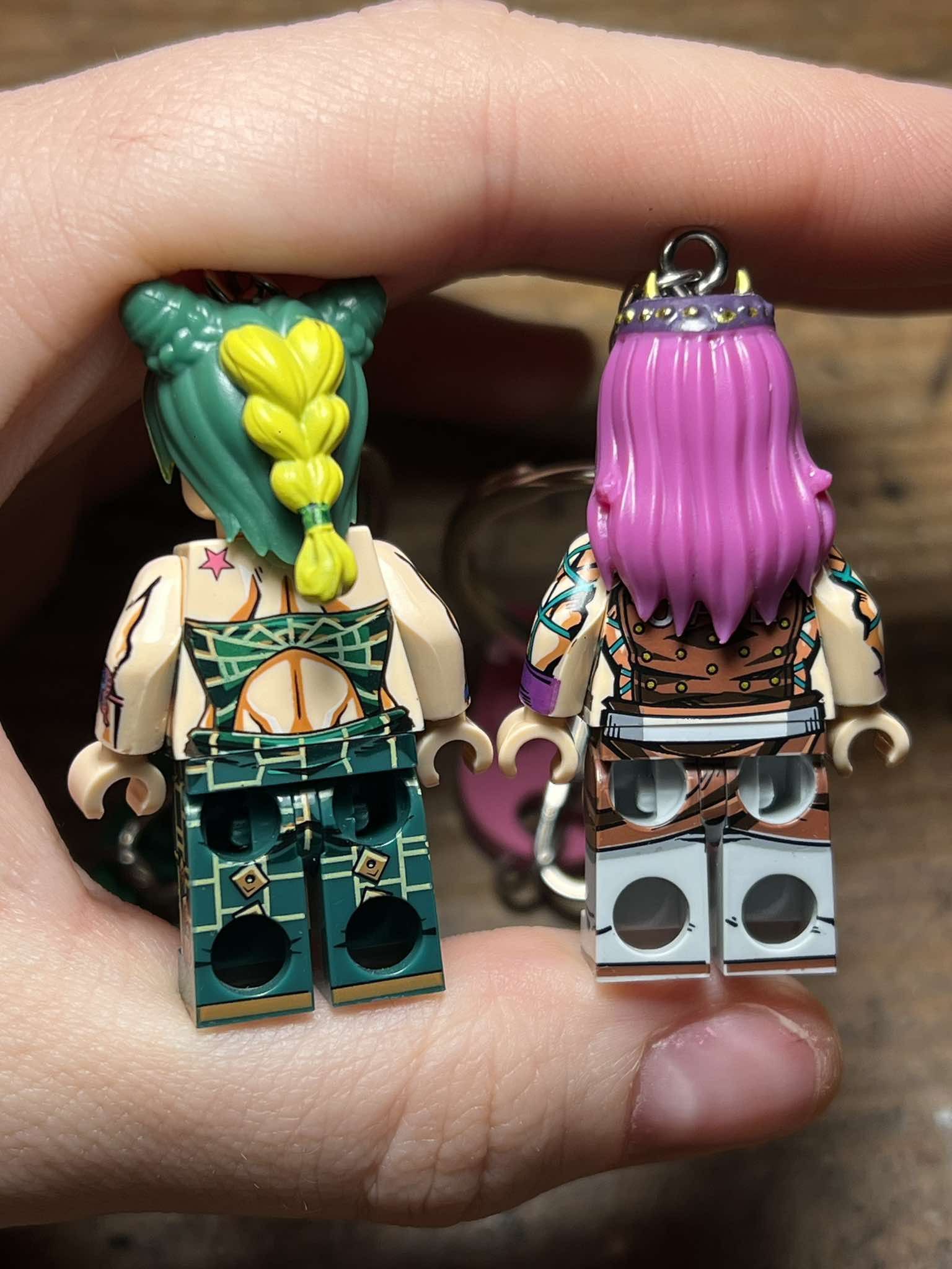 Anime Jojo Jolyne Anasui anime mini figurine keychain keyring Size ONE SIZE - 8 Thumbnail