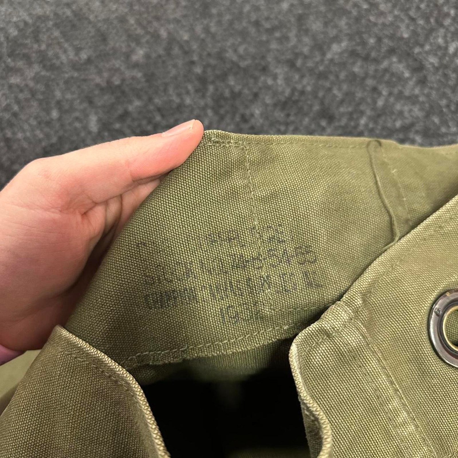 Other Vintage 1950s Military Canvas Heavy Duffle Laundry Bag Size ONE SIZE - 4 Thumbnail