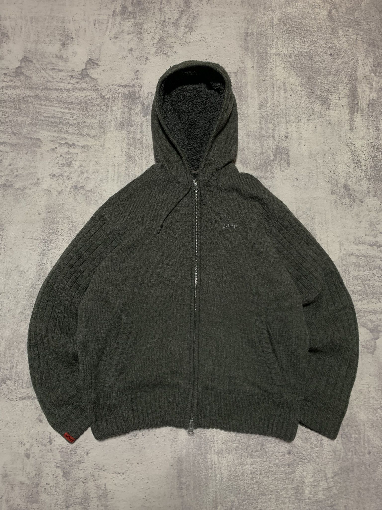 Schott Schott Sherpa Knitted Jacket Size XL Size US XL / EU 56 / 4 - 1 Thumbnail
