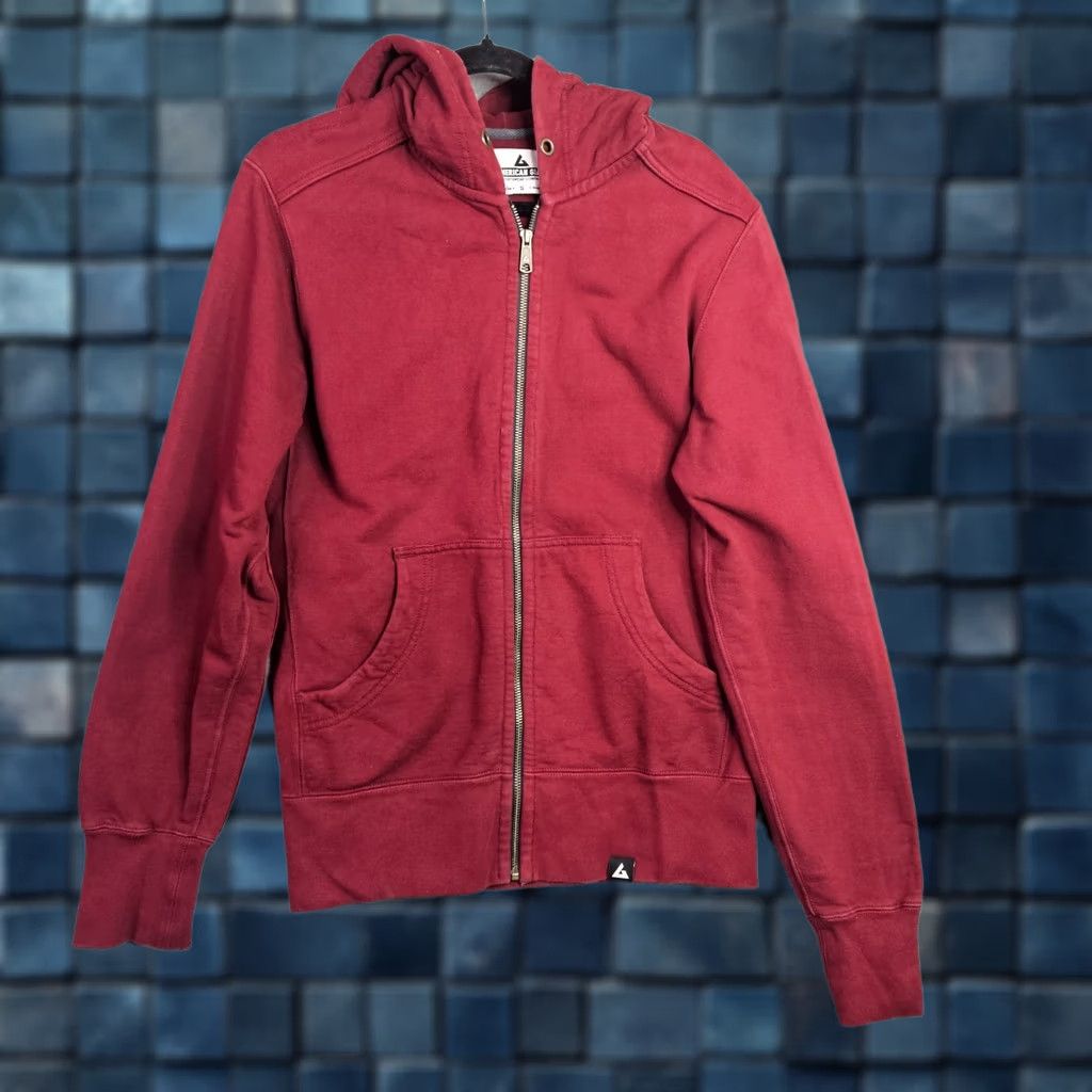 Vintage American Giant Womens Red Zip Hoodie Heavy Weight Size S Full Zip Casual Size S / US 4 / IT 40 - 1 Thumbnail