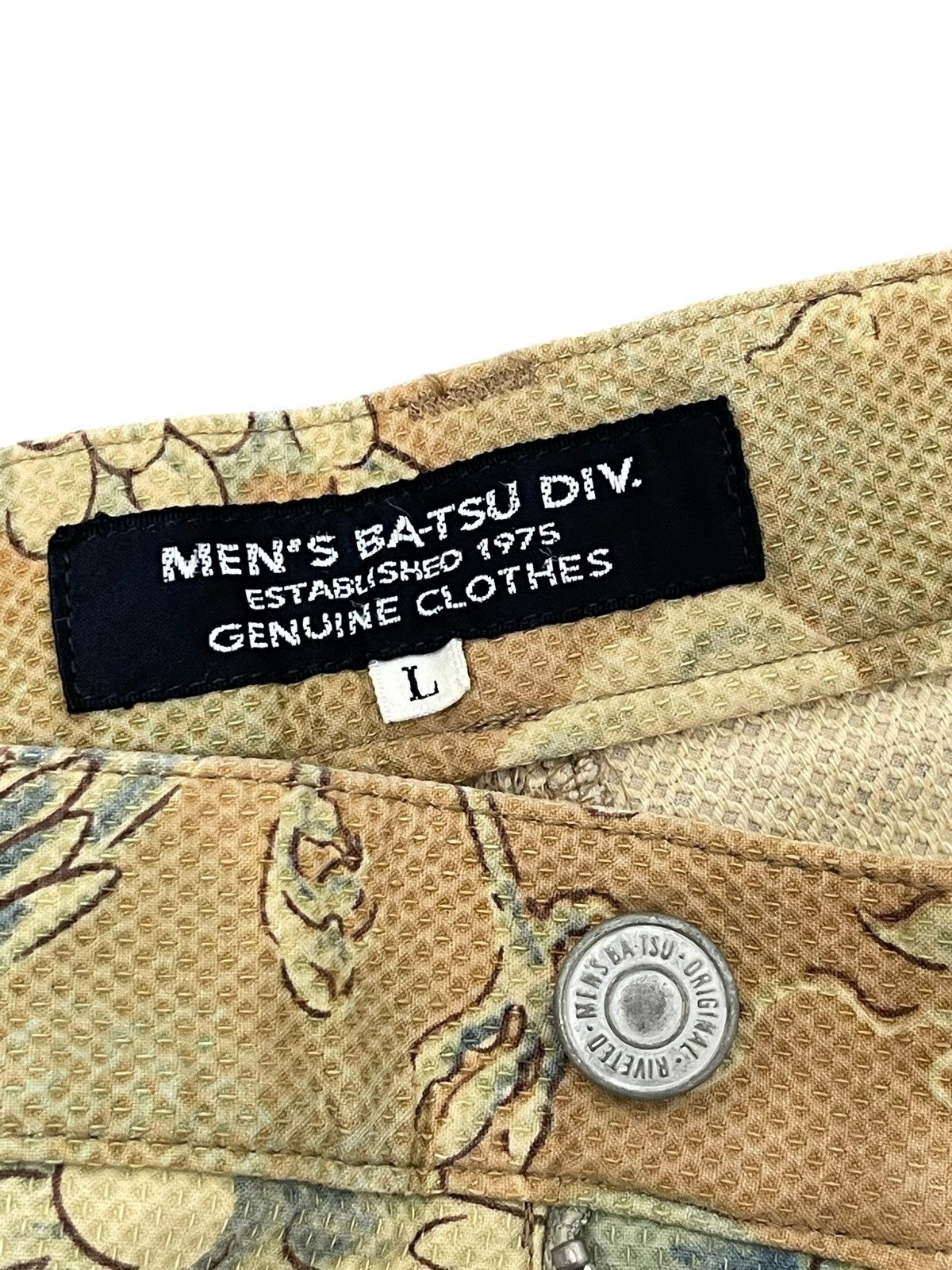 Japanese Brand Flare Jeans Men’s Batsu Fullprinted Dragons Boot Cut 4🟦0 Size US 32 / EU 48 - 10 Thumbnail