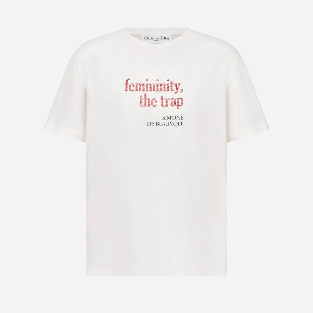 image of Dior O1Bcso1Str0224 T-Shirt In Ecru, Women's (Size XL)