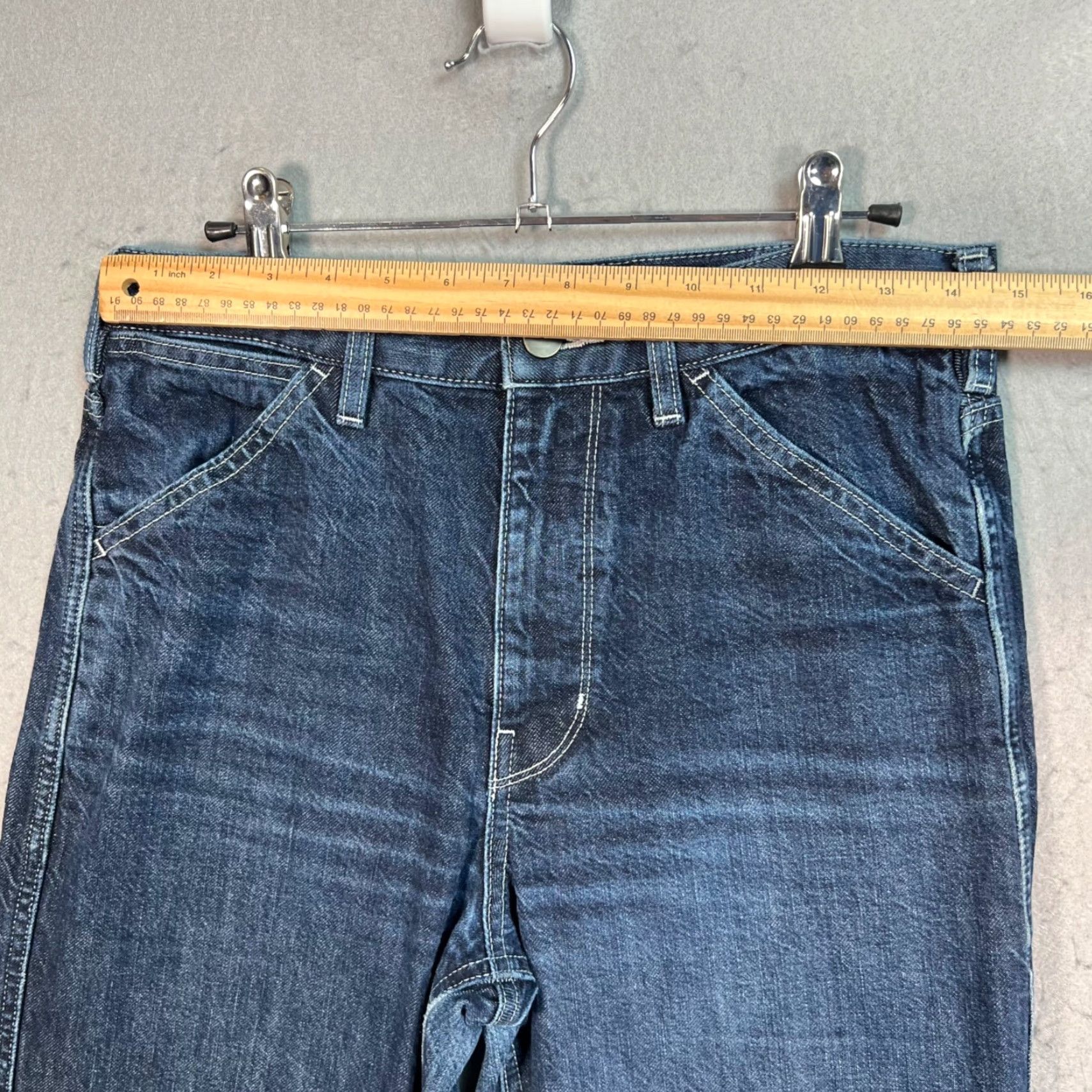 Uniqlo Uniqlo U Womens Size 25 High-Waist Straight-Leg Denim Jeans Blue Size 42" / US 20 - 5 Thumbnail