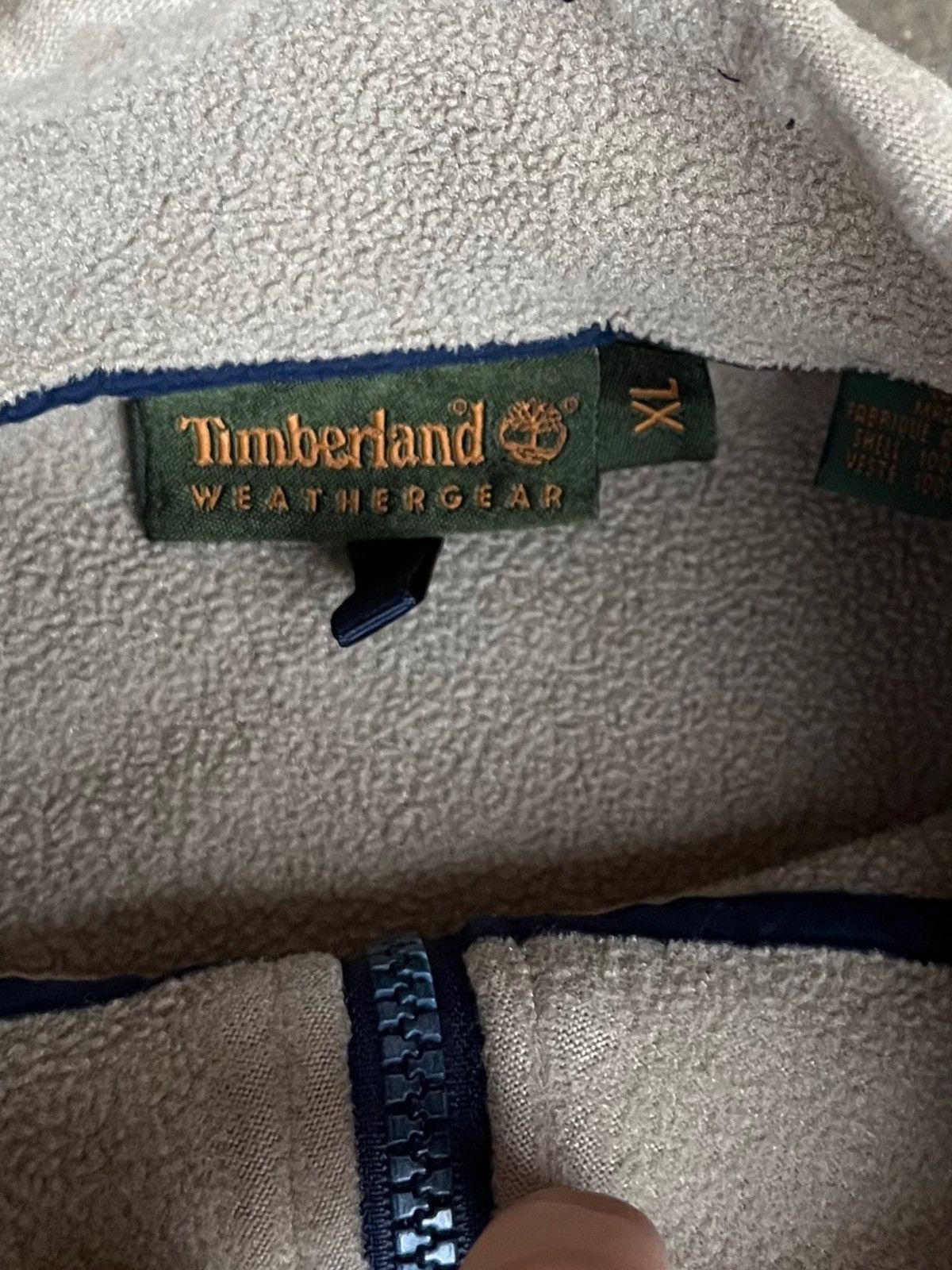 Timberland × Vintage Casual Y2K Timberland Cream Fleece Size US XL / EU 56 / 4 - 3 Thumbnail