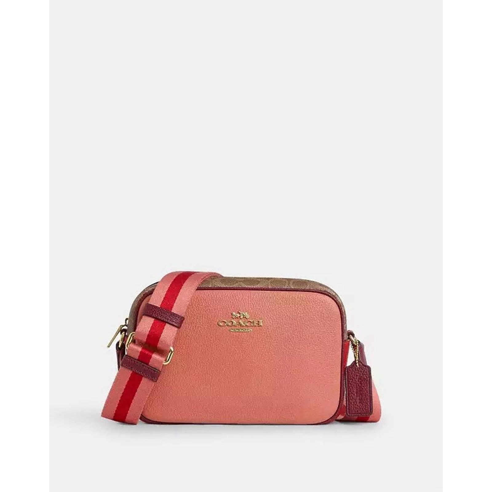 Coach NWT Coach CBA60 Jamie Camera Bag Crossbody Tan Burnt Coral Size ONE SIZE - 5 Thumbnail