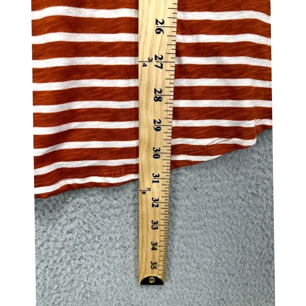 Torrid VINTAGE Torrid Shirt Women 2 Rust Brown Striped Classic Fit V-Neck Pocket Tee Ladies NEW Size XS / US 0-2 / IT 36-38 - 8 Thumbnail