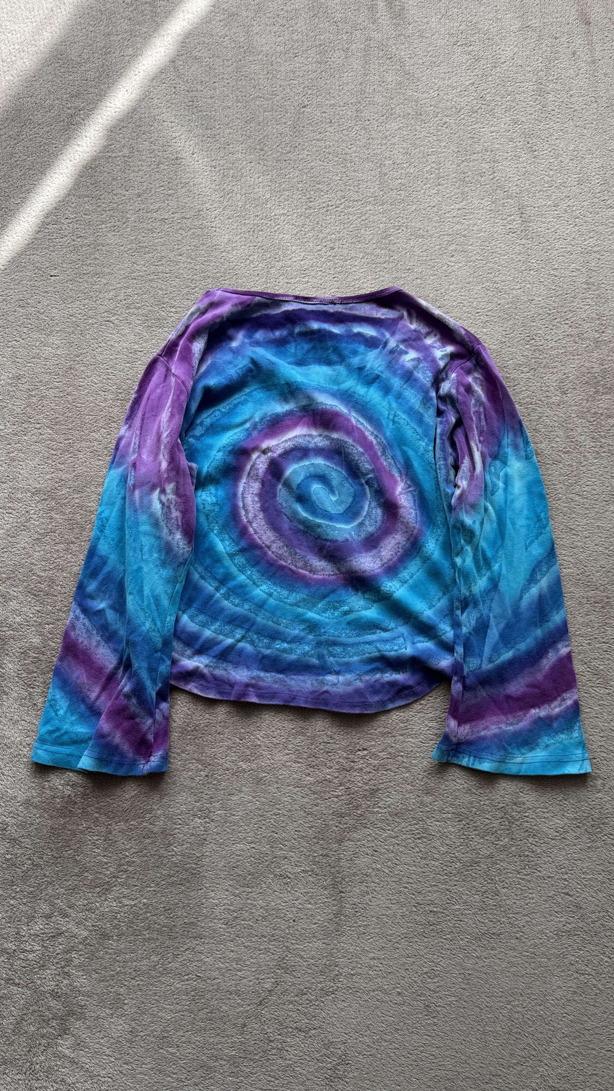 Hysteric Glamour Tie-Dye Sleeve Crop Top Psychedelic Bohemian Blue Purple Size M / US 6-8 / IT 42-44 - 4 Thumbnail