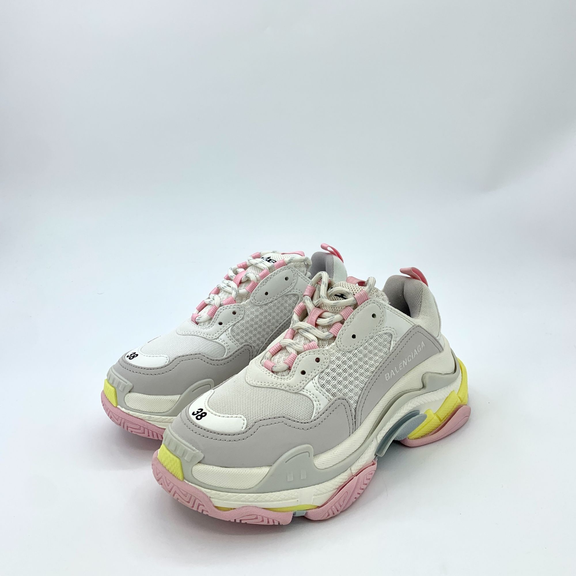 Balenciaga Balenciaga Triples Pastel Low-Top Thick Sole Sneakers (Size Size US 8 / IT 38 - 8 Thumbnail