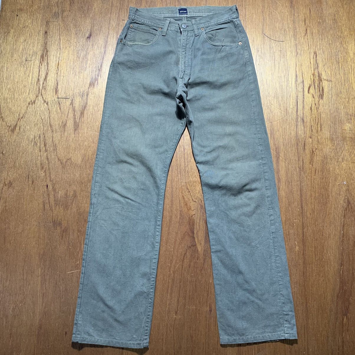 image of 45Rpm x Denime 45 Rpm Army Green Denim Jeans, Men's (Size 30)