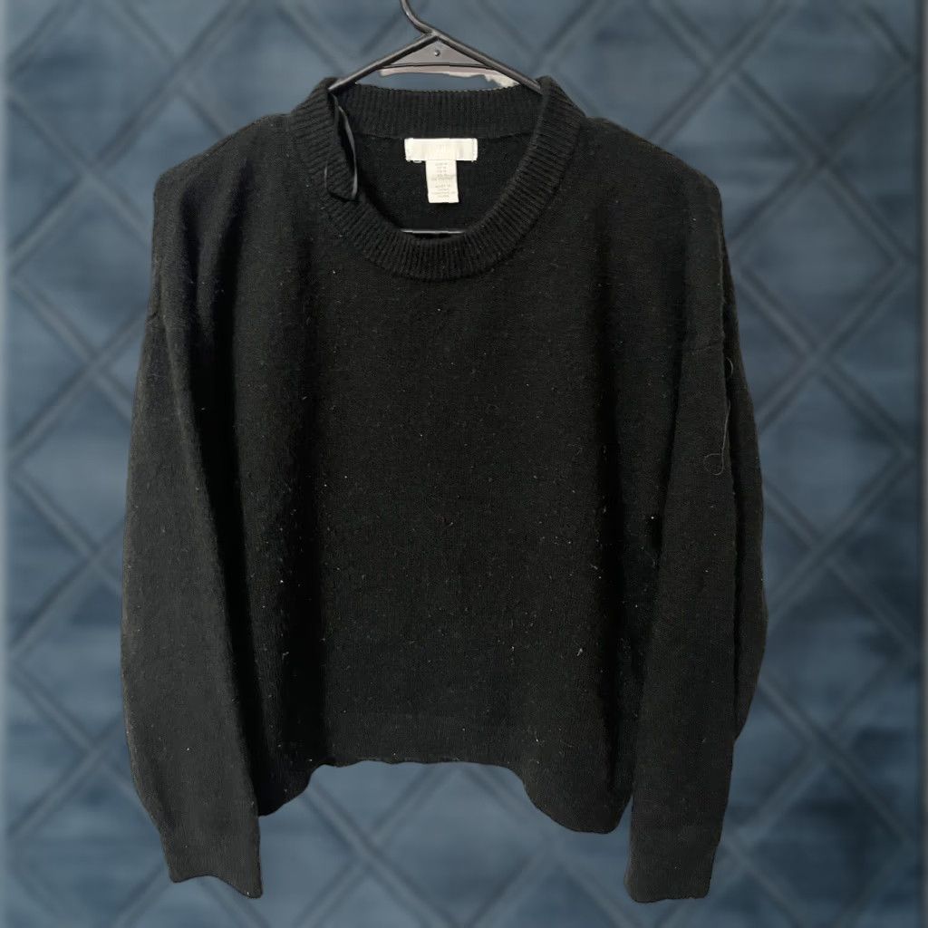 H&M H&M Womens Pullover Sweater Black Long Sleeve Crew Neck Medium Acrylic Blend Size M / US 6-8 / IT 42-44 - 1 Thumbnail