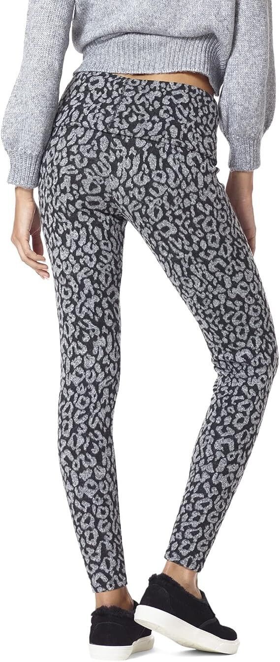 Other HUE U22750H Ultra Brushed Leggings Leopard Grey ( L ) Size 32" / US 10 / IT 46 - 2 Thumbnail