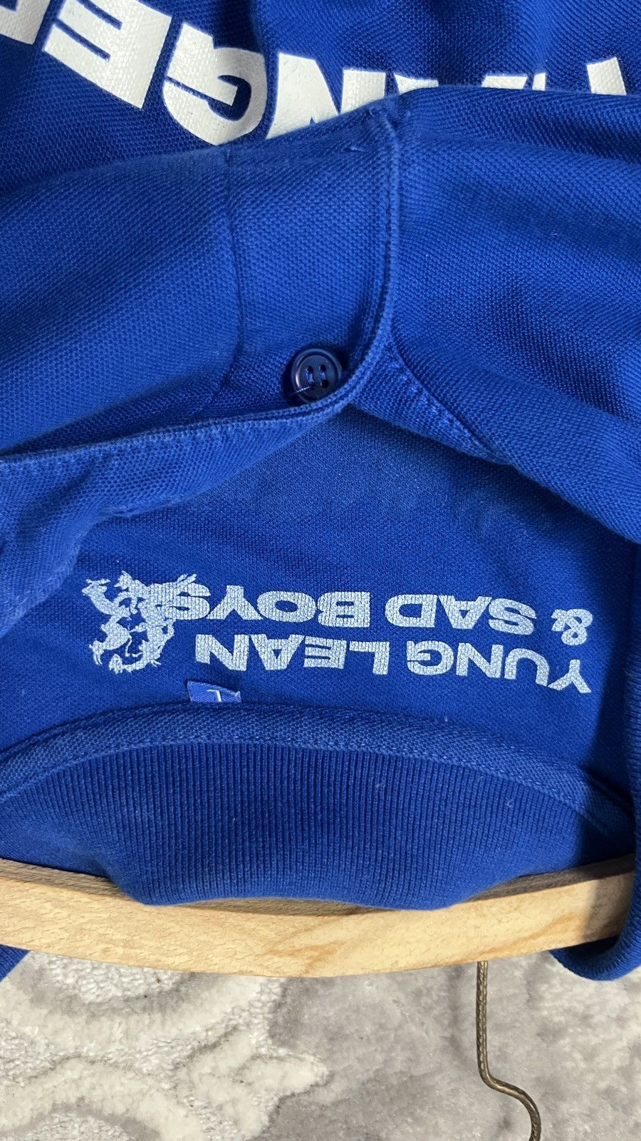 Drain Gang × Yung Lean Stranger Polo Blue Yung Lean L Size US L / EU 52-54 / 3 - 4 Thumbnail
