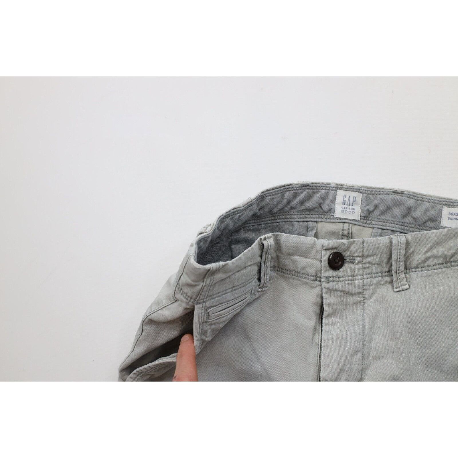 Gap × Vintage Vintage Y2K Gap Faded Stretch Skinny Leg Chinos Pants Size US 30 / EU 46 - 6 Thumbnail
