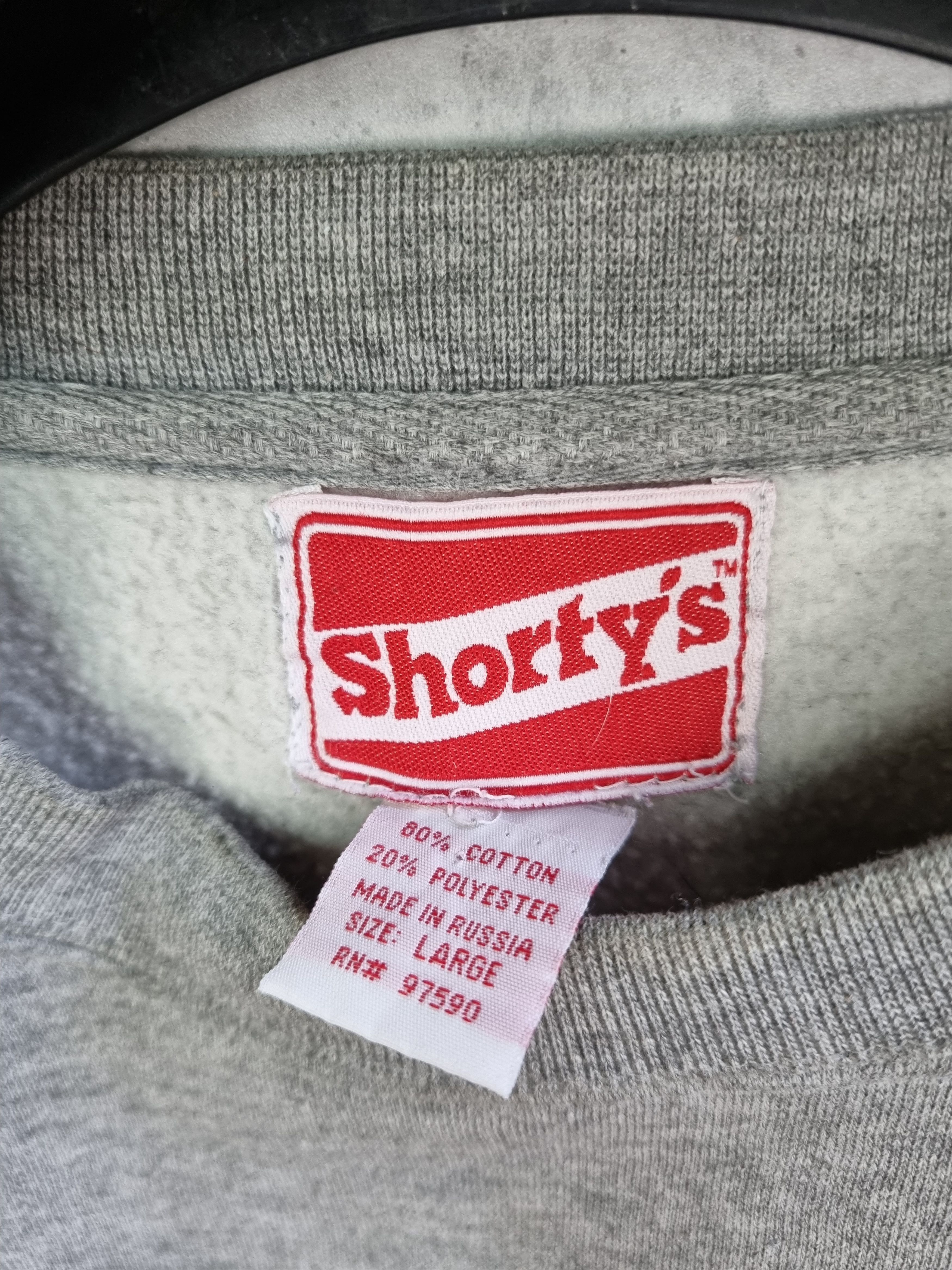 Shorty's Skateboards × Vintage Rare Shorty's Calligraphy Big Logo Rare Sweatshirt Size US L / EU 52-54 / 3 - 11 Thumbnail