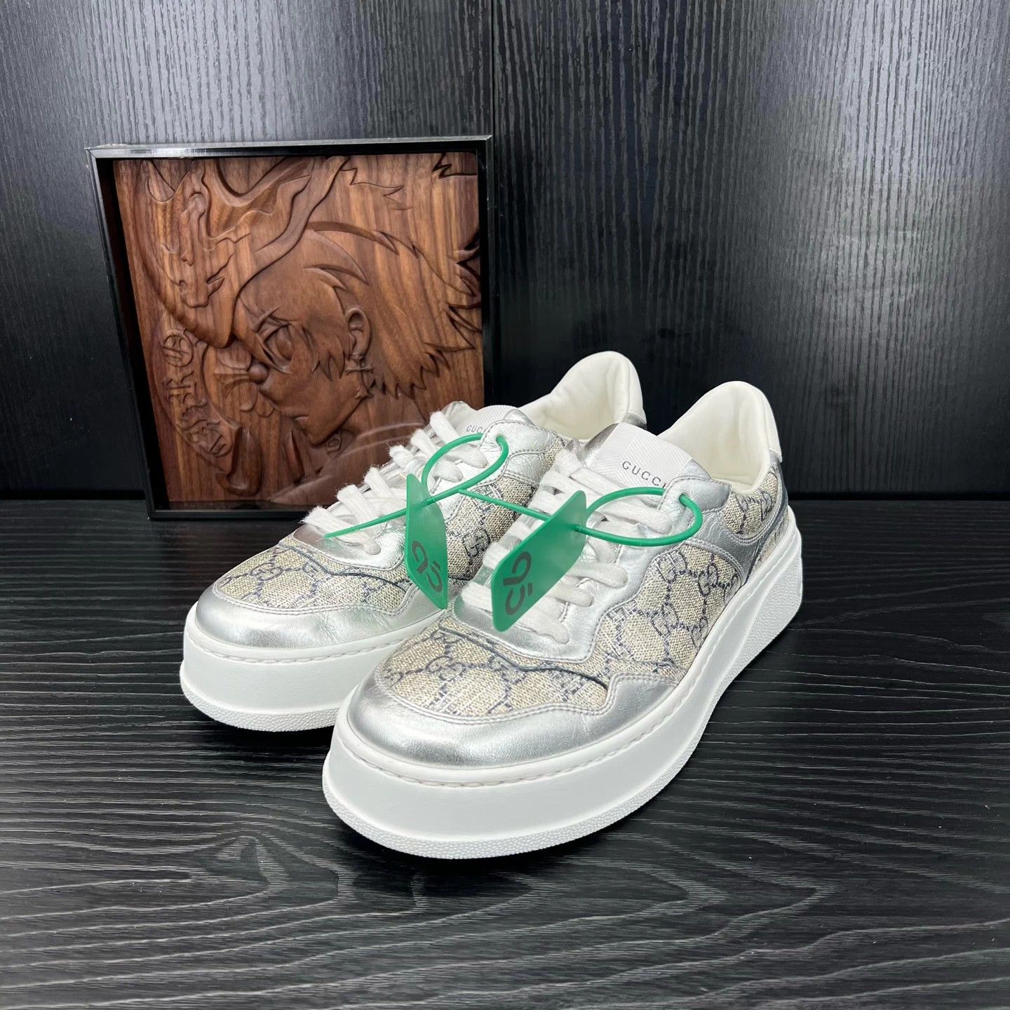 Gucci Rhyton Silver/White Sneakers