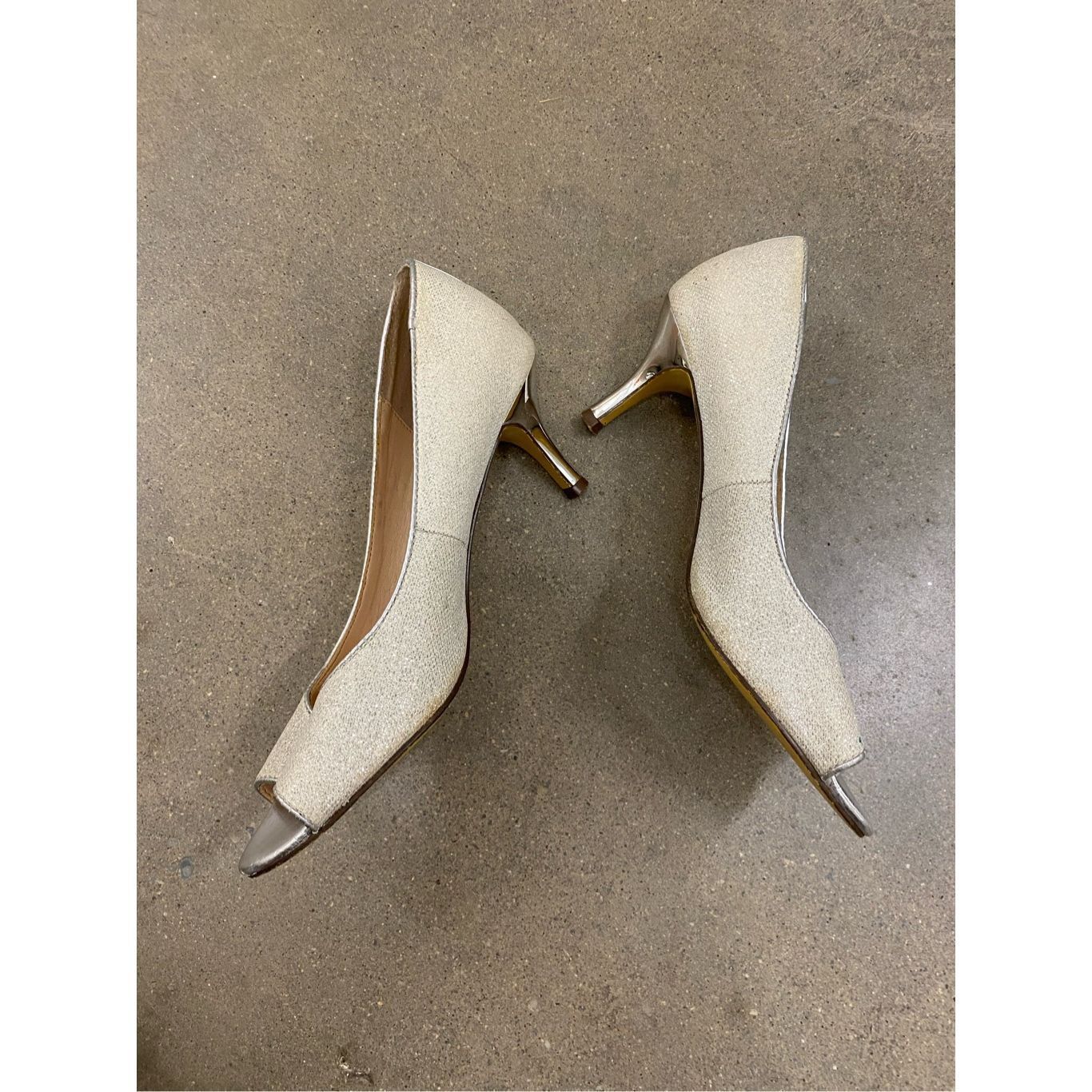 Mac Miller I. Miller Celest Champagne Cocktail Dress Wedding Shoes Heel Size US 6.5 / IT 36.5 - 1 Thumbnail