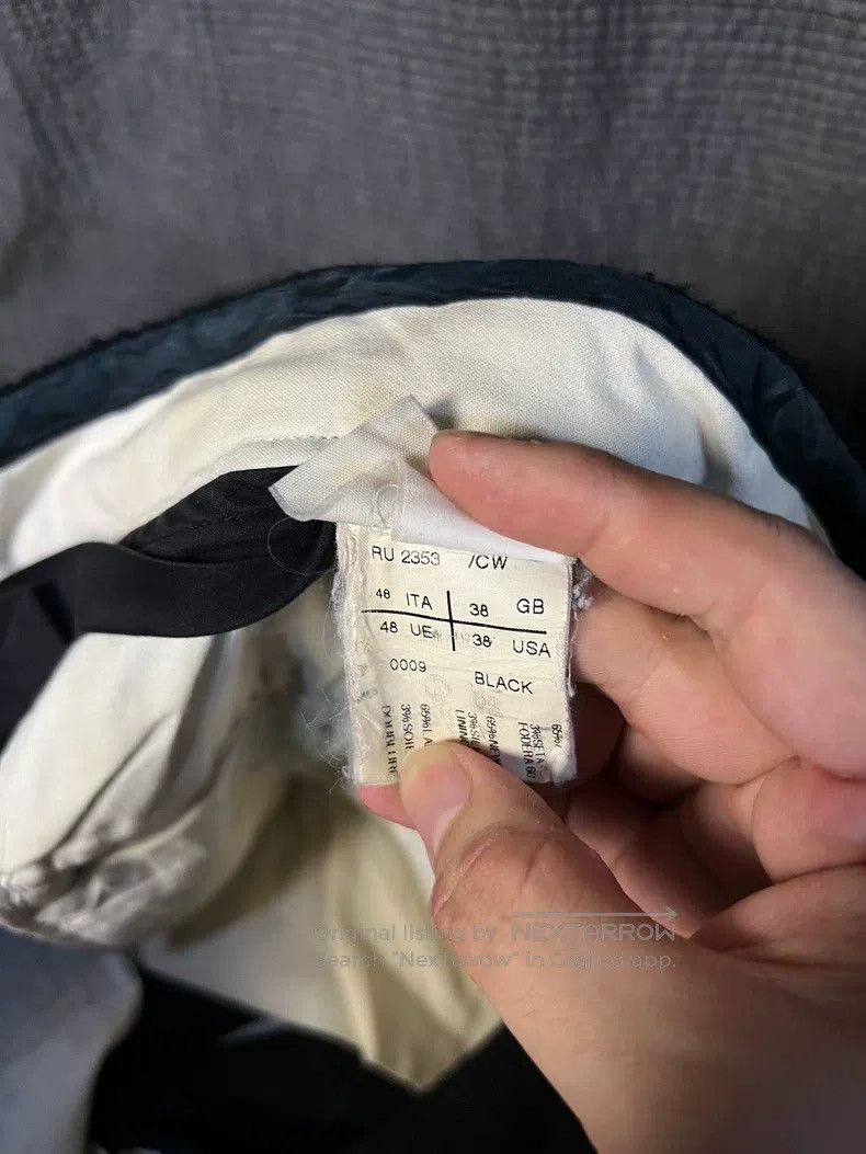 Rick Owens RICK OWENS Silk Wool Mixed Fabric Leather扣Drawstring Seven Size US 32 / EU 48 - 9 Thumbnail