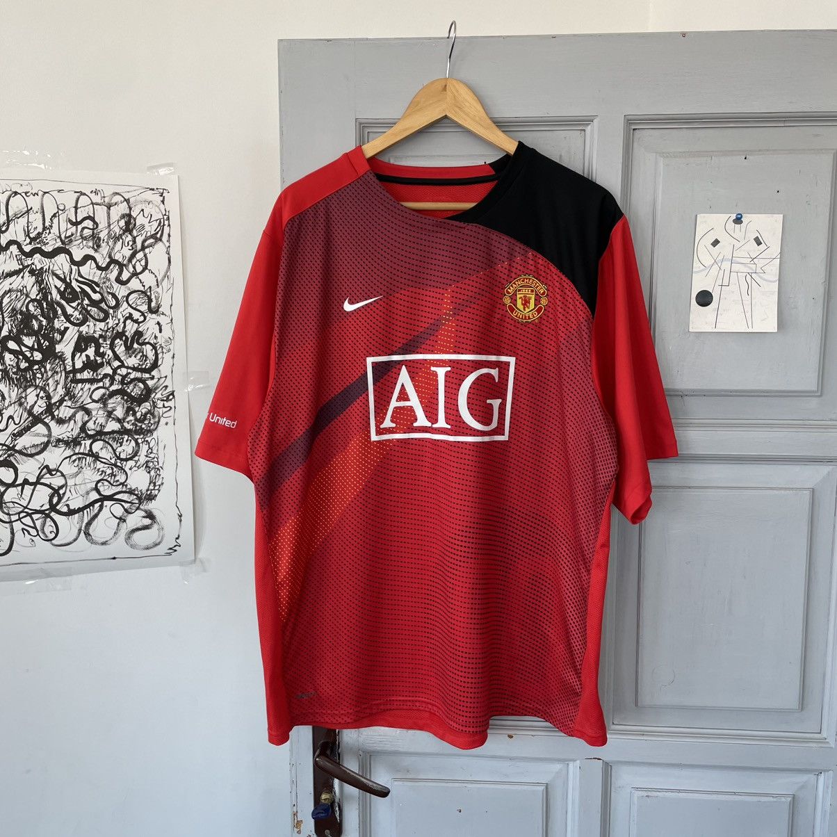 Nike × Vintage Nike Vintage Manchester United Football Jersey 2008-2009 Size US XL / EU 56 / 4 - 1 Thumbnail