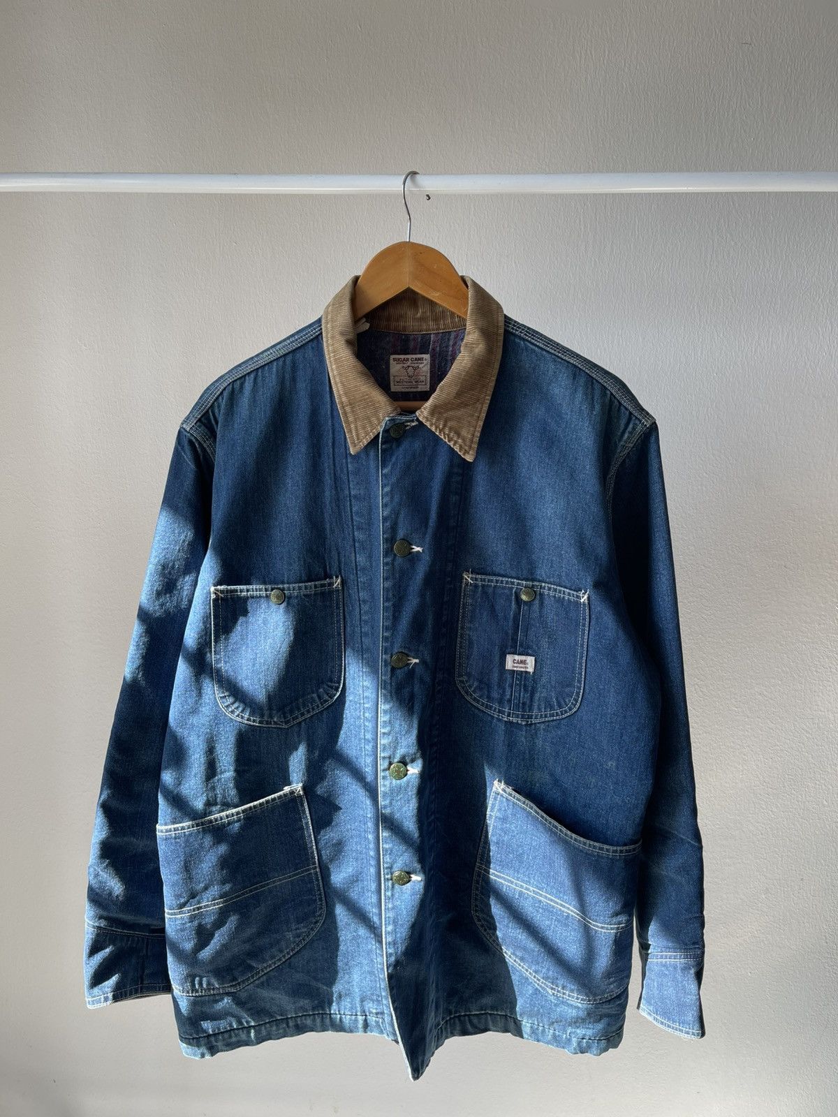 Sugar Cane × Toyo Enterprises 90s Sugar Cane Sanforized Chore Jacket Size US XL / EU 56 / 4 - 2 Thumbnail