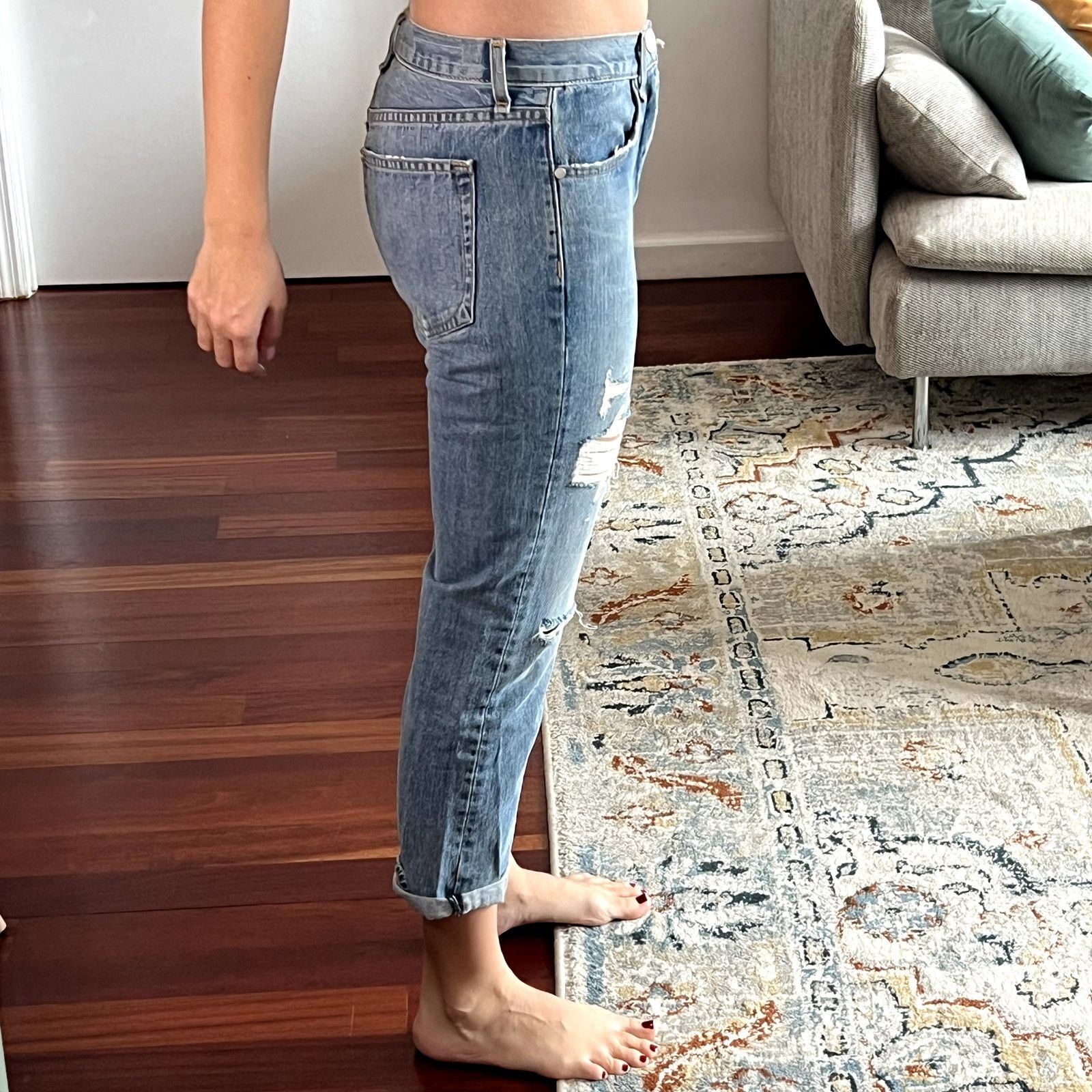 Rag & Bone rag & bone boy jeans ripped blue size 25 made in USA Size 25" / US 0 / IT 36 - 2 Thumbnail