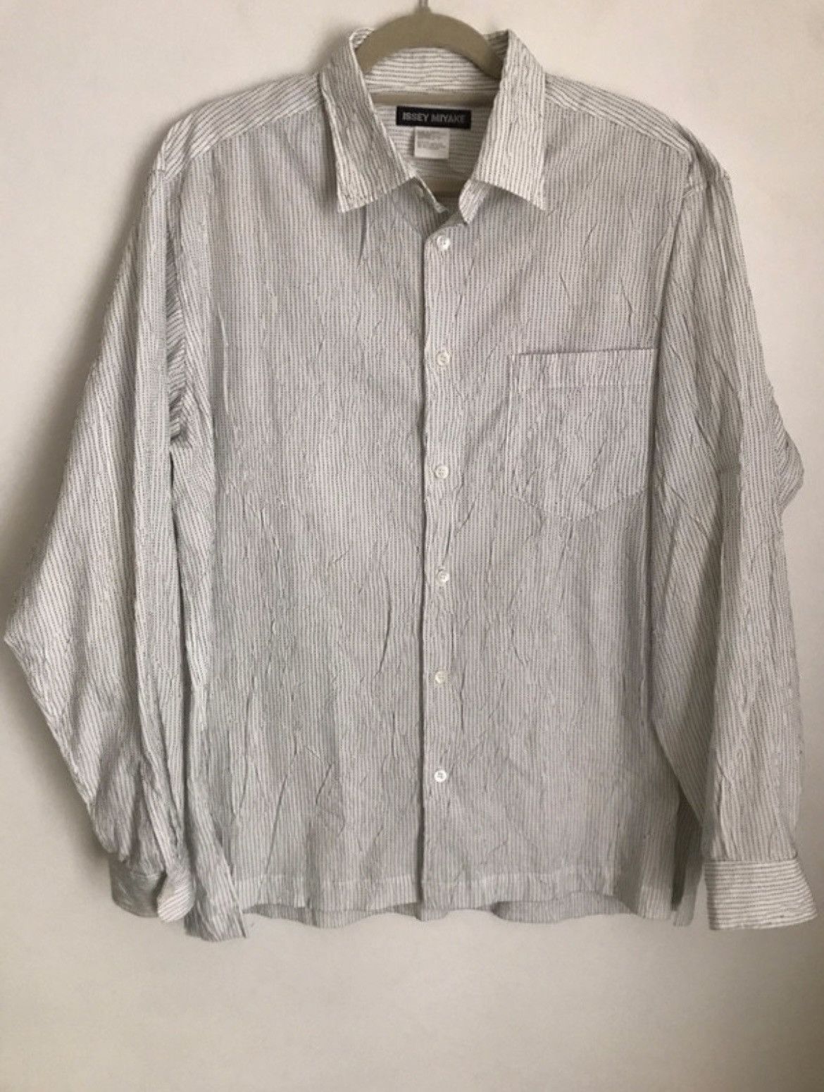 image of Issey Miyake Shirt Vintage in White, Men's (Size XL)