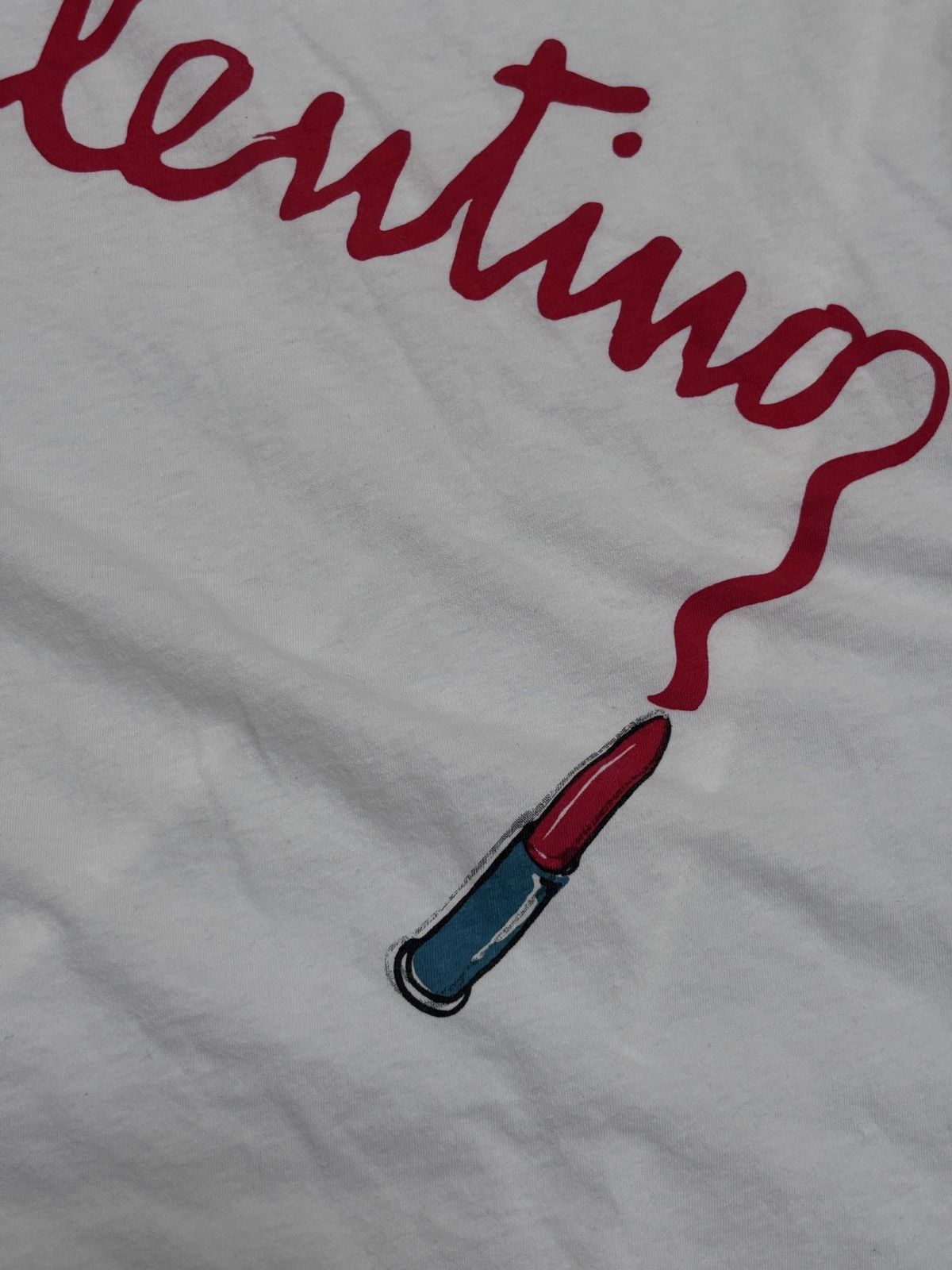 Valentino Valentino Lipstick Graphic T-Shirt Italy Zandra Rhodes Size L / US 10 / IT 46 - 2 Thumbnail