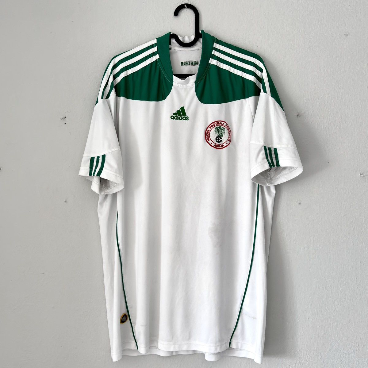 Adidas × Vintage 2010 2012 Nigeria Adidas Vintage Away Kit Africa Retro Tee Size US L / EU 52-54 / 3 - 3 Thumbnail