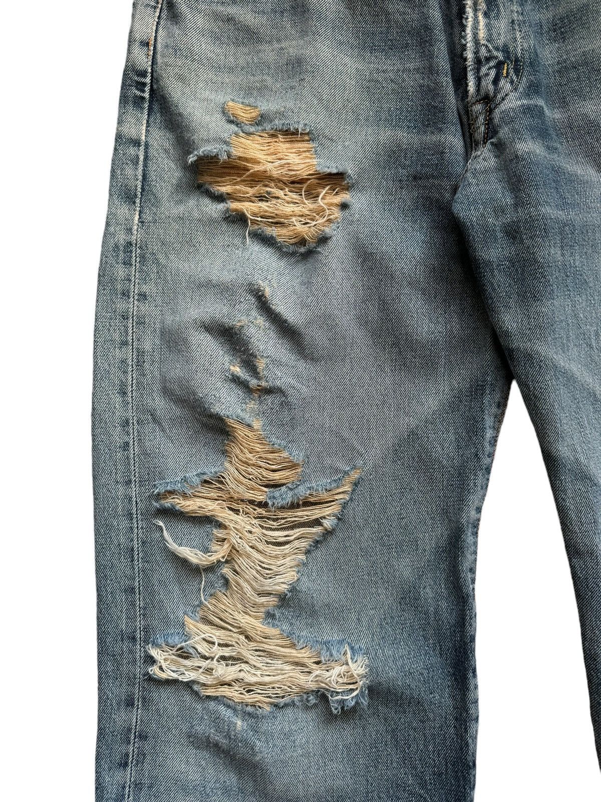 If Six Was Nine Vintage Edwin 505 Selvedge Distressed Short Jeans Size US 31 - 8 Thumbnail