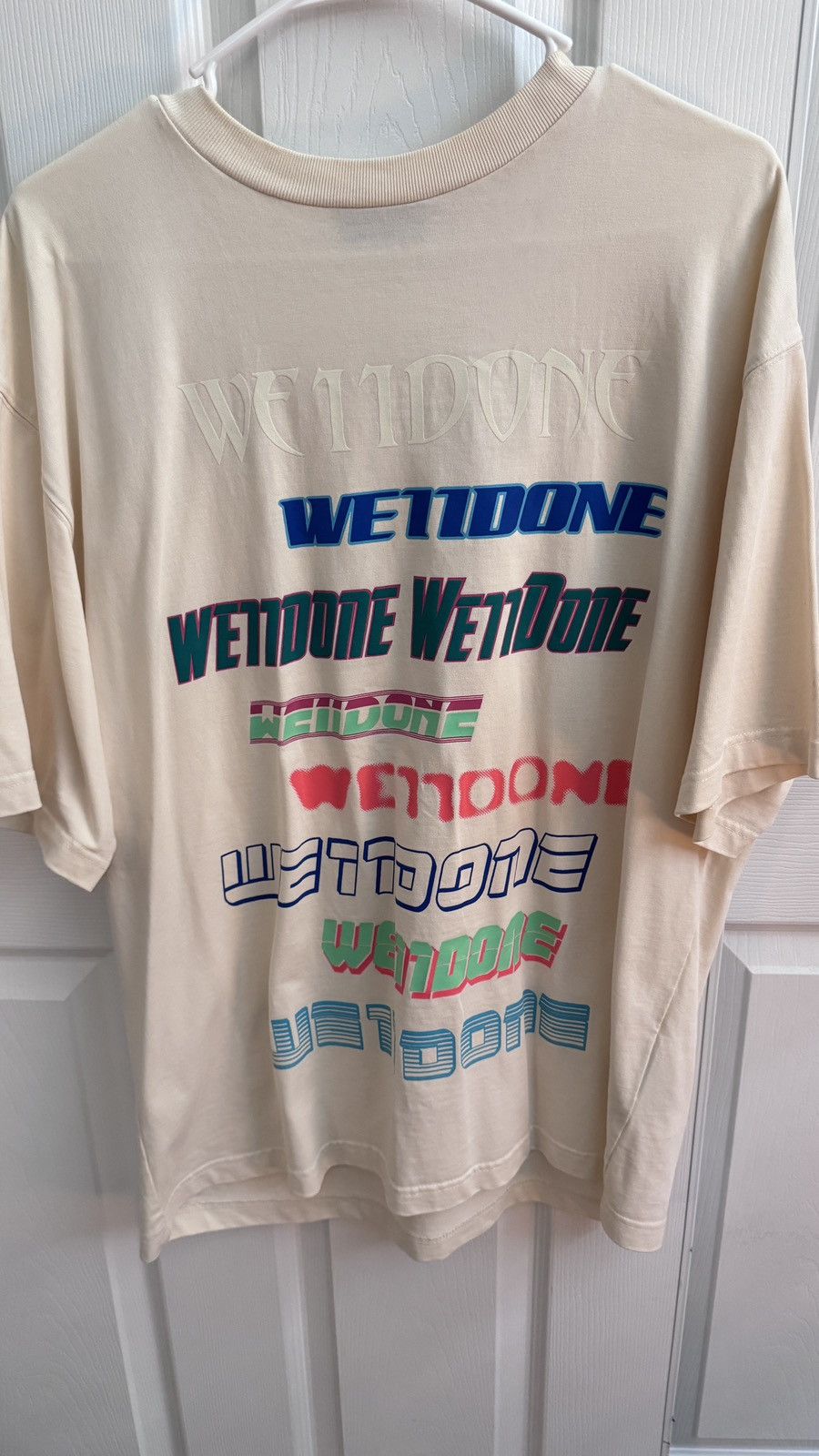 WE11DONE WE11DONE WELLDONE Yellow/Beige Printed T-Shirt Size US S / EU 44-46 / 1 - 1 Thumbnail