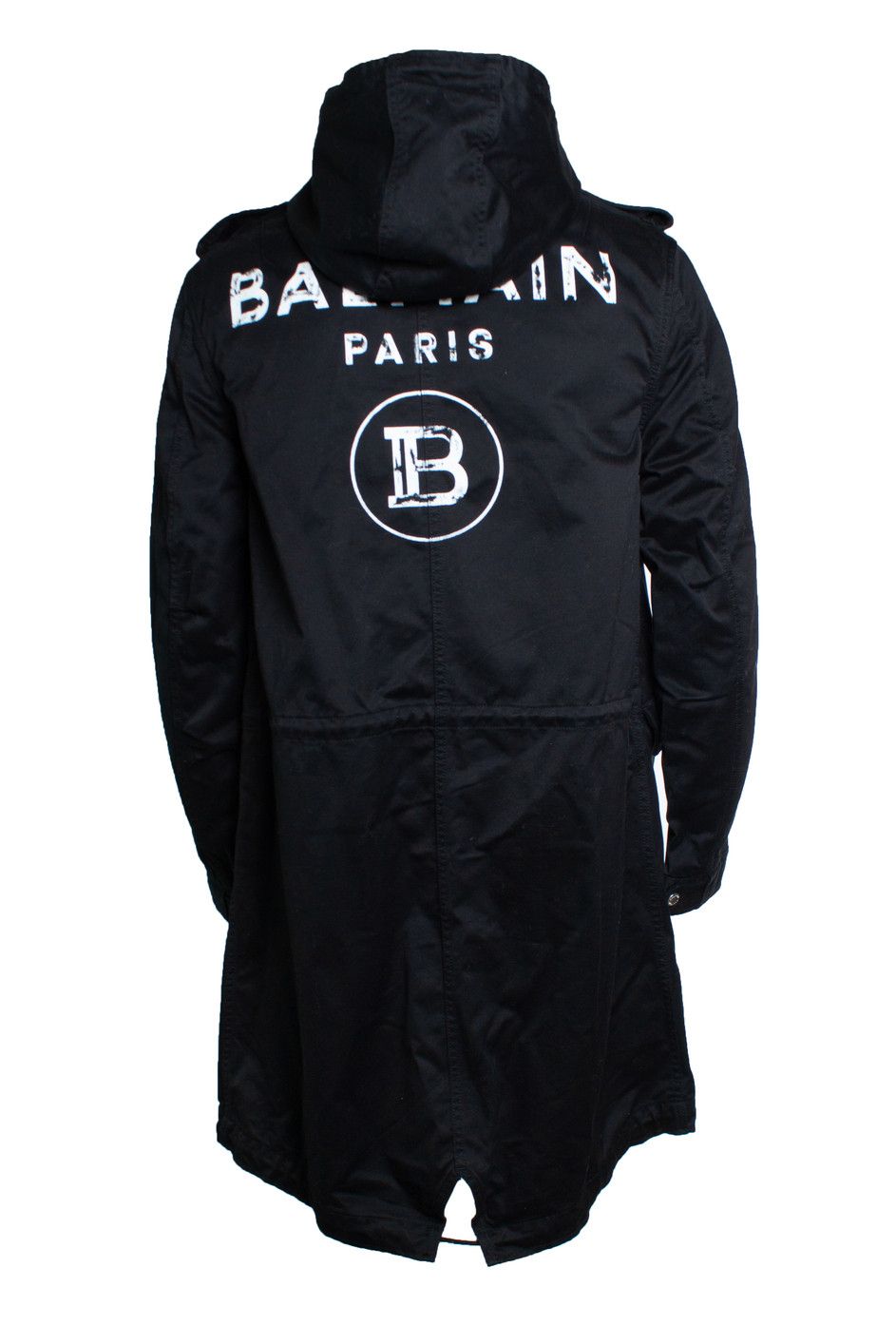 Balmain Balmain, Black cotton hooded parka Size US M / EU 48-50 / 2 - 2 Thumbnail