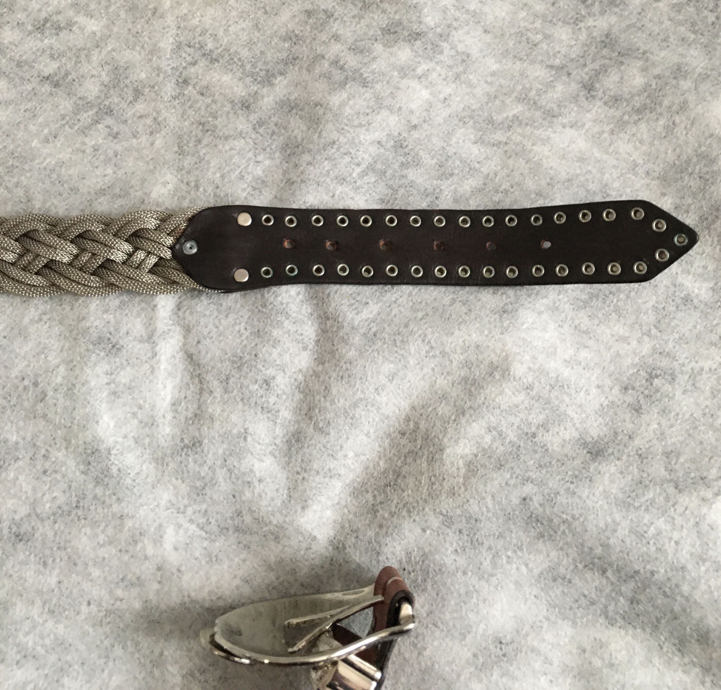 Other MANNI Italy Belt Leather Braided Metal Studs Size 36 Size ONE SIZE - 8 Thumbnail