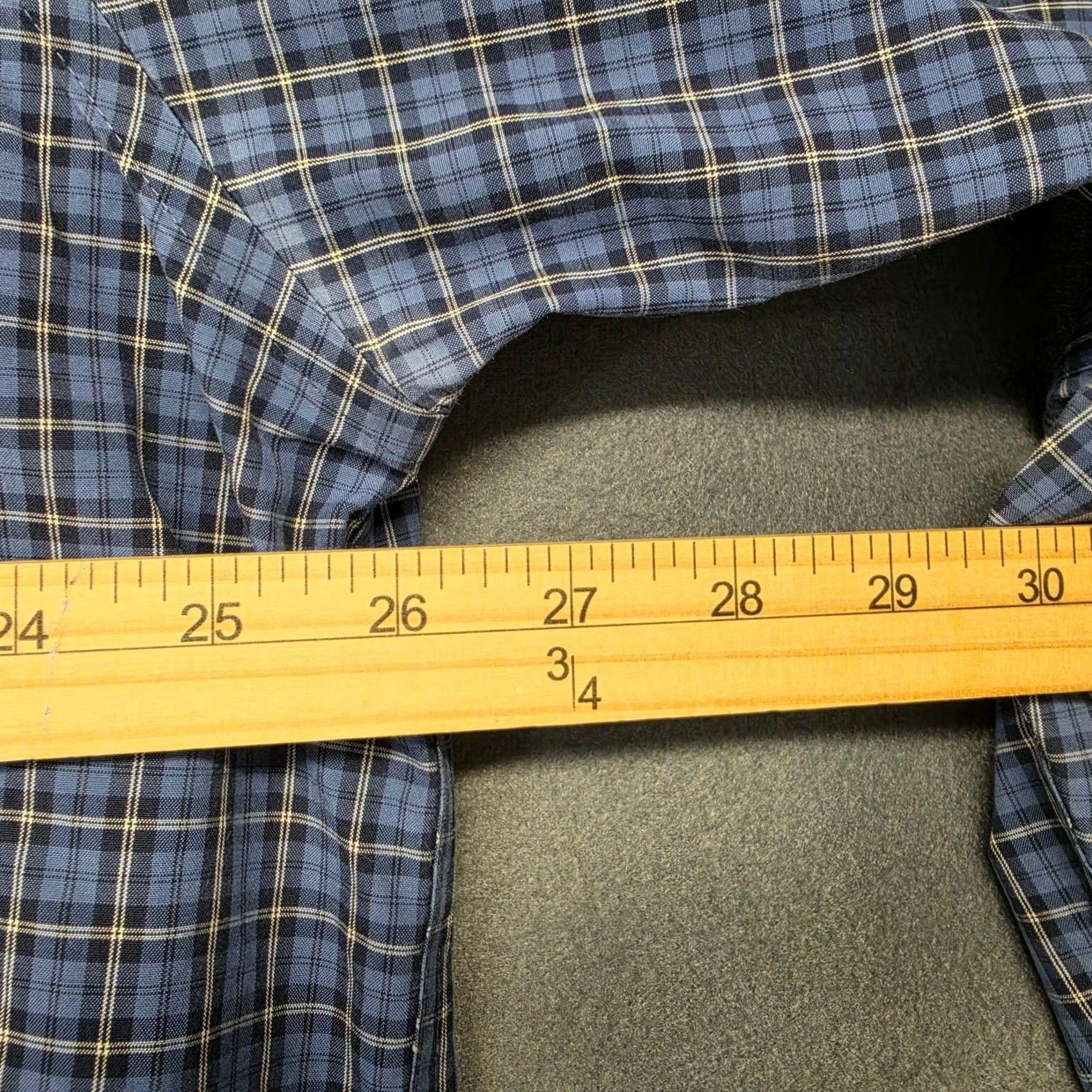 Vintage LL Bean Mens Shirt XLT Long Sleeve Button Front Blue Plaid 100% Cotton Mens XLT Blue Plaid Long Sleeve Button Front Shirt Size US XL / EU 56 / 4 - 5 Thumbnail