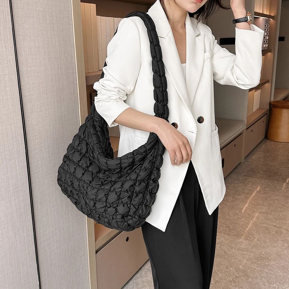Japanese Brand × Vintage Y2k shoulder down shopper bag designer tote bag with ruffles Size ONE SIZE - 2 Thumbnail