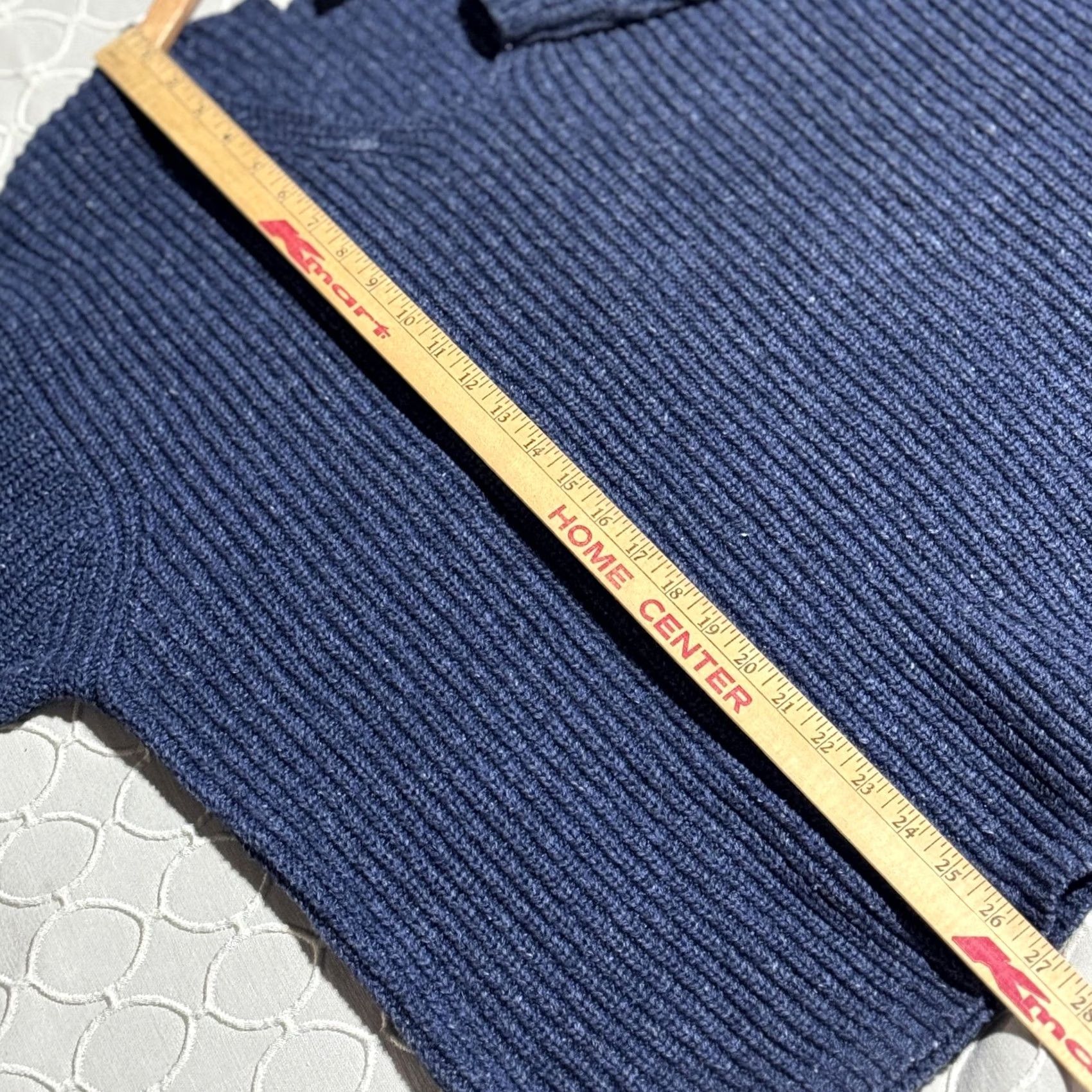 Banana Republic VINTAGE Banana Republic Sweater Mens XL Wool Rib Knit Pullover Classic Crewneck Casual Blue Size US XL / EU 56 / 4 - 5 Thumbnail