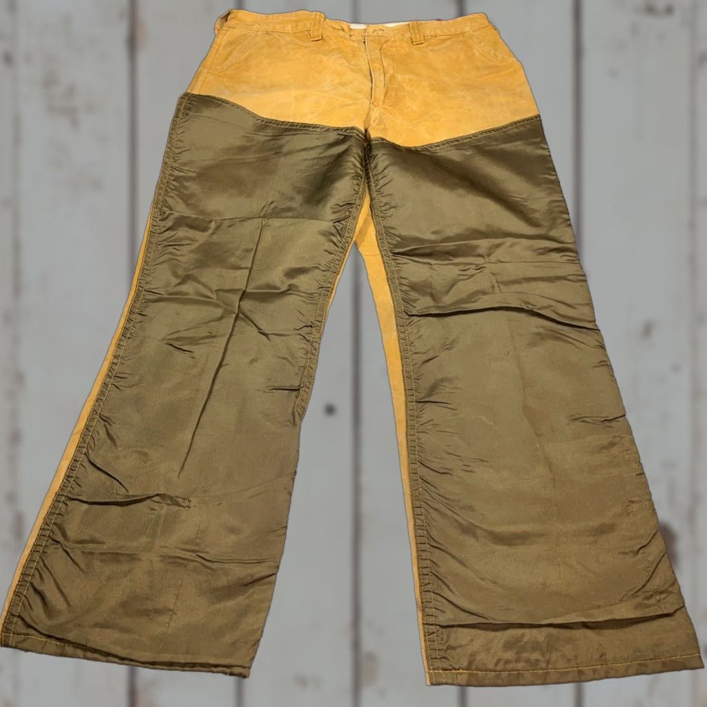 JCPenney VINTAGE JCPenney Hunting Apparel PANTS Tan Brown 34 Canvas Nylon 1970s 5-Pocket Jeans Style Mens Size US 34 / EU 50 - 1 Thumbnail