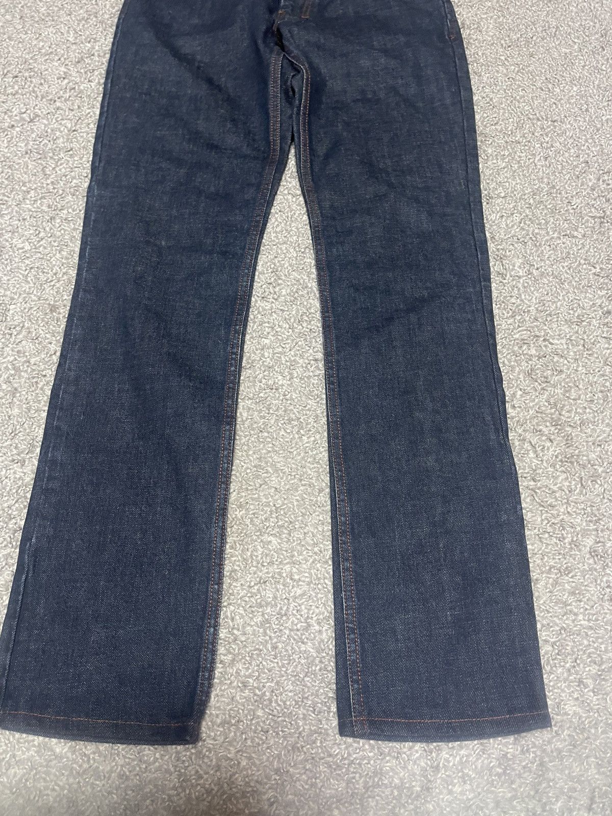 Yves Saint Laurent YSL Dark Indigo Denim Red Stitch Jeans 44 Size 40" / US 18 - 13 Thumbnail