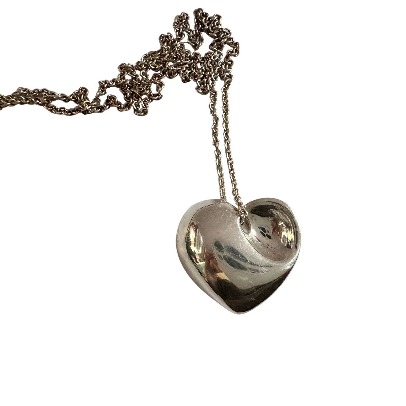 Tiffany & Co. Tiffany & Co Puffy Heart (or folded heart) Necklace - 15" Size ONE SIZE - 5 Thumbnail