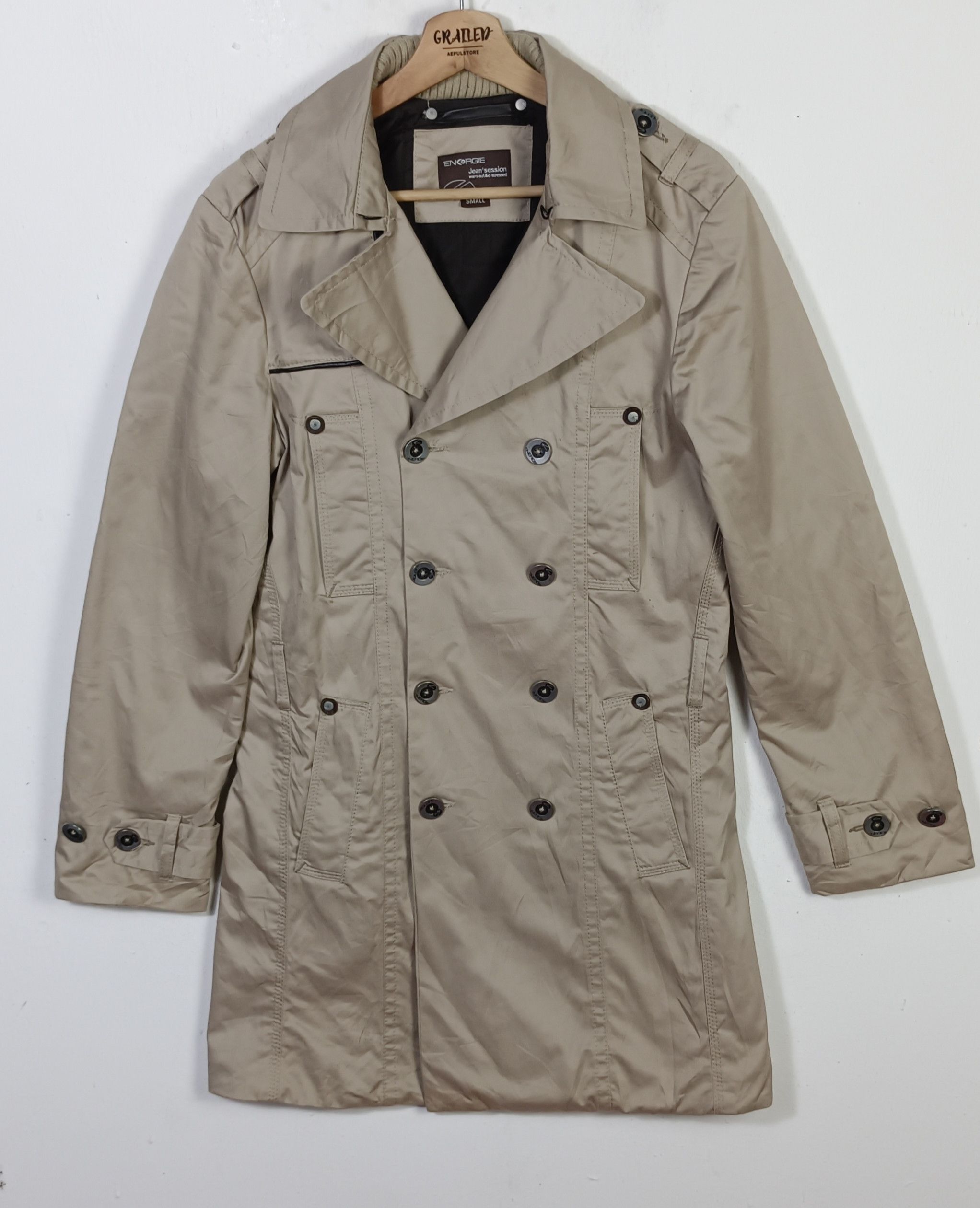 Energie Trench Cout Double Breast ifsixwasnine lgb style
