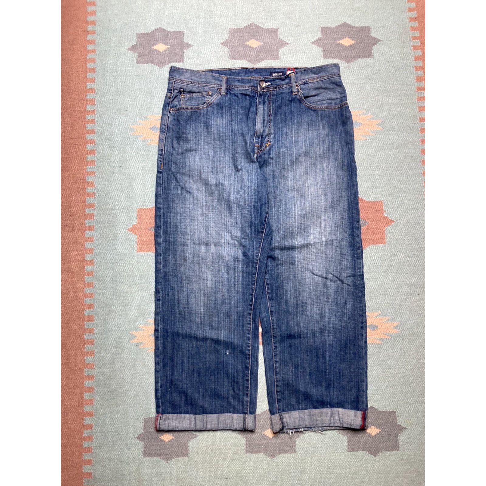 Ecko Unltd. VINTAGE Ecko Unltd Baggy Jeans Embroidered Hip Hop Pipes Skater 40x29 Men Blue Baggy Embroidered Jeans Hip Hop 90s Mens Size US 40 / EU 56 - 6 Thumbnail