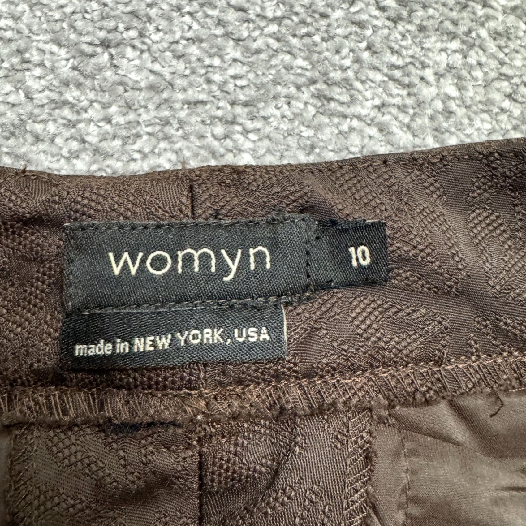 Vintage Womyn Dress Pants Flared Jacquard High Rise Brown Argyle Diamond 10 Women's Pants Size 32" / US 10 / IT 46 - 6 Thumbnail