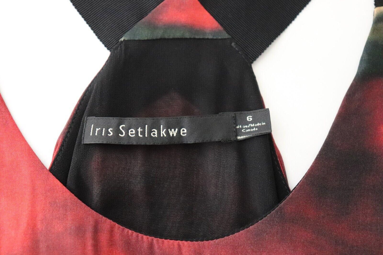 Inis Meain Iris Setlakwe Womens US6 Red Black Shift Tank Dress Tie Dye Size M / US 6-8 / IT 42-44 - 2 Thumbnail